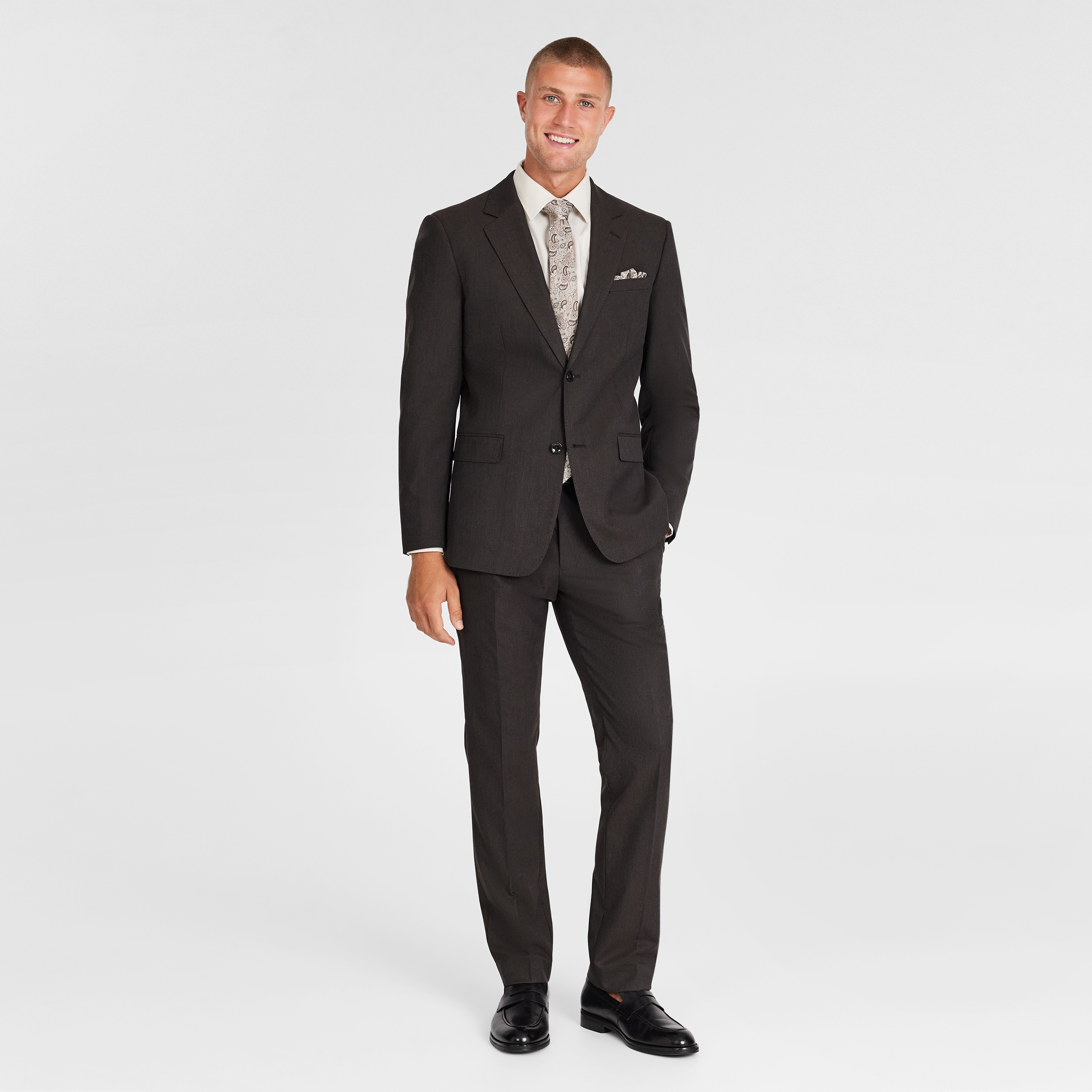 Chocolate Norris Slim Suit Jacket