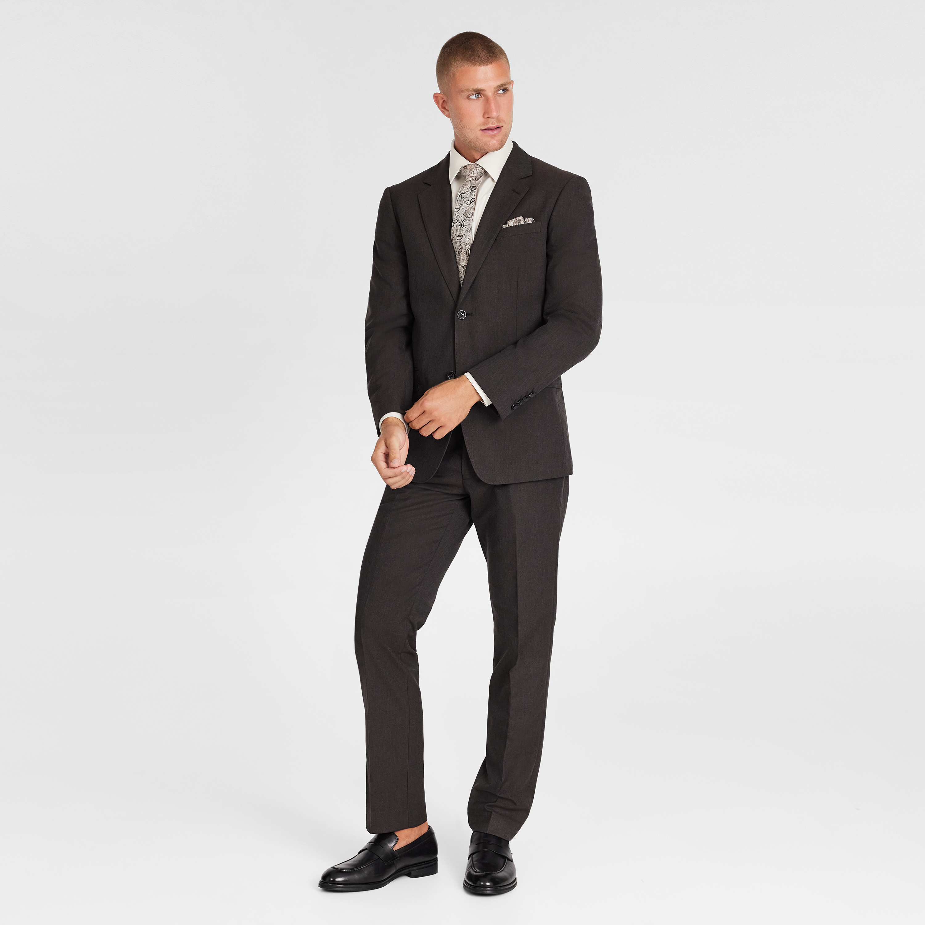 Chocolate Norris Slim Suit Jacket