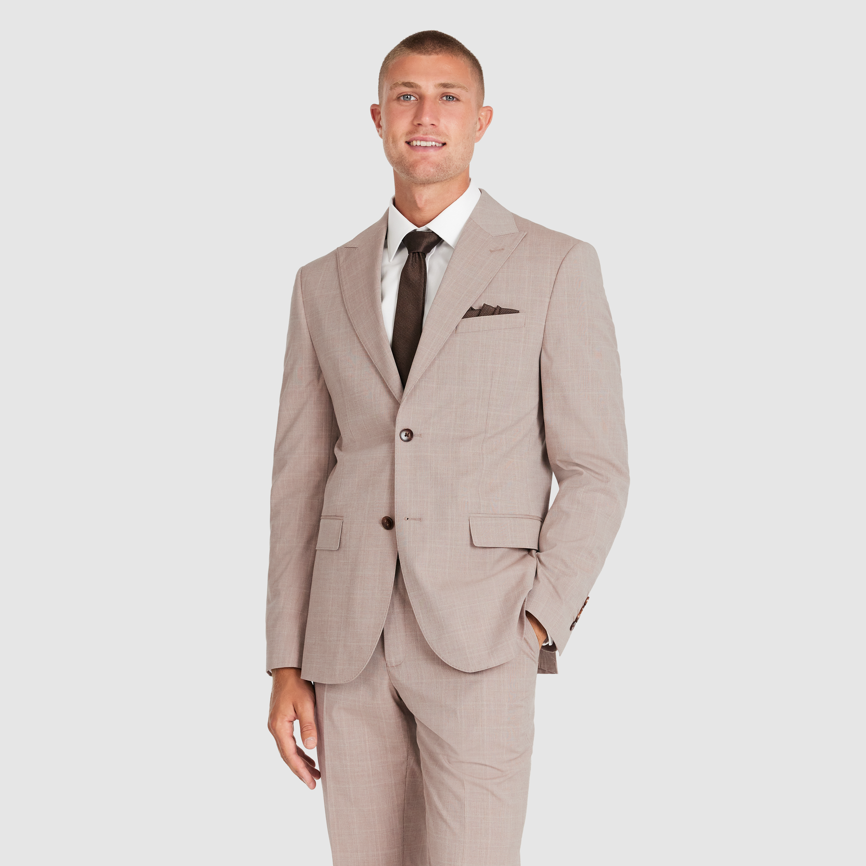 Natural Arden Regular Check Suit