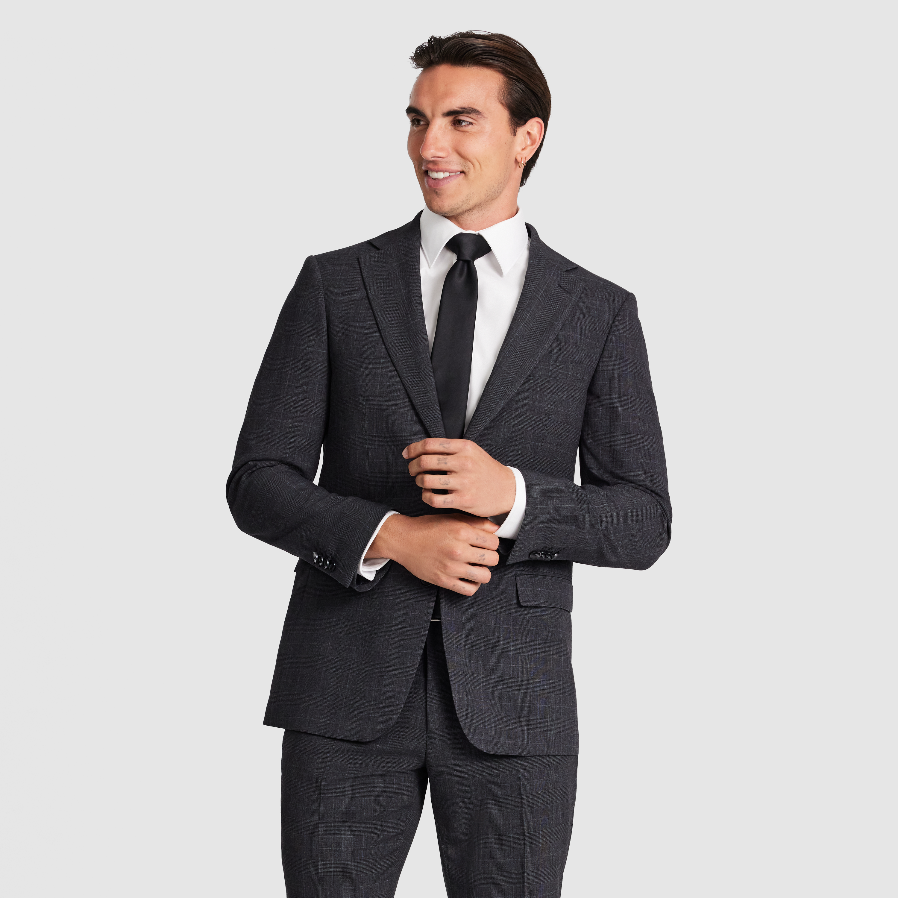 Lev Slim Check Suit Jacket