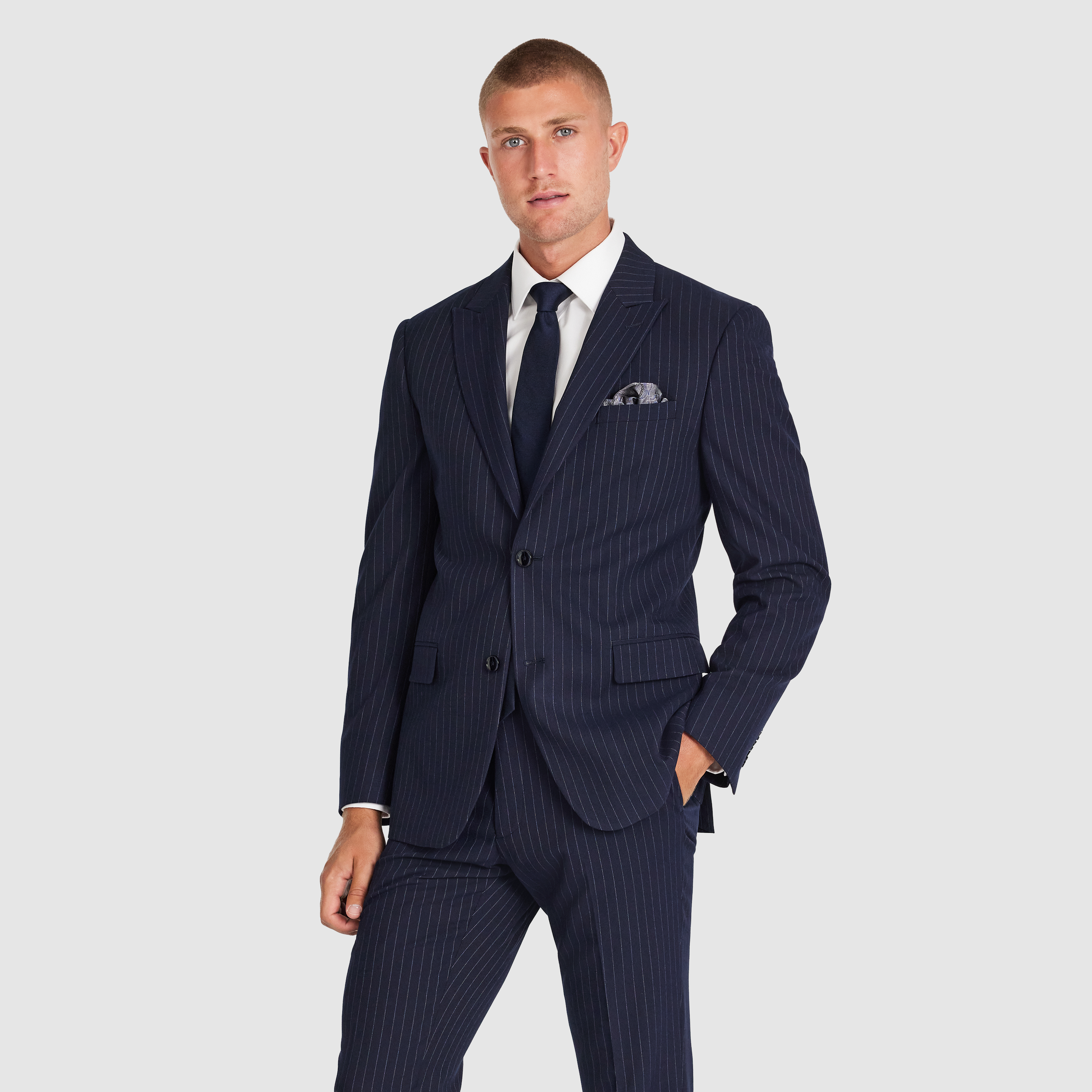 Valor Pinstripe Suit Jacket