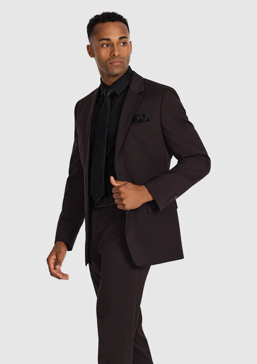 Burgundy Forge Slim Suit Jacket