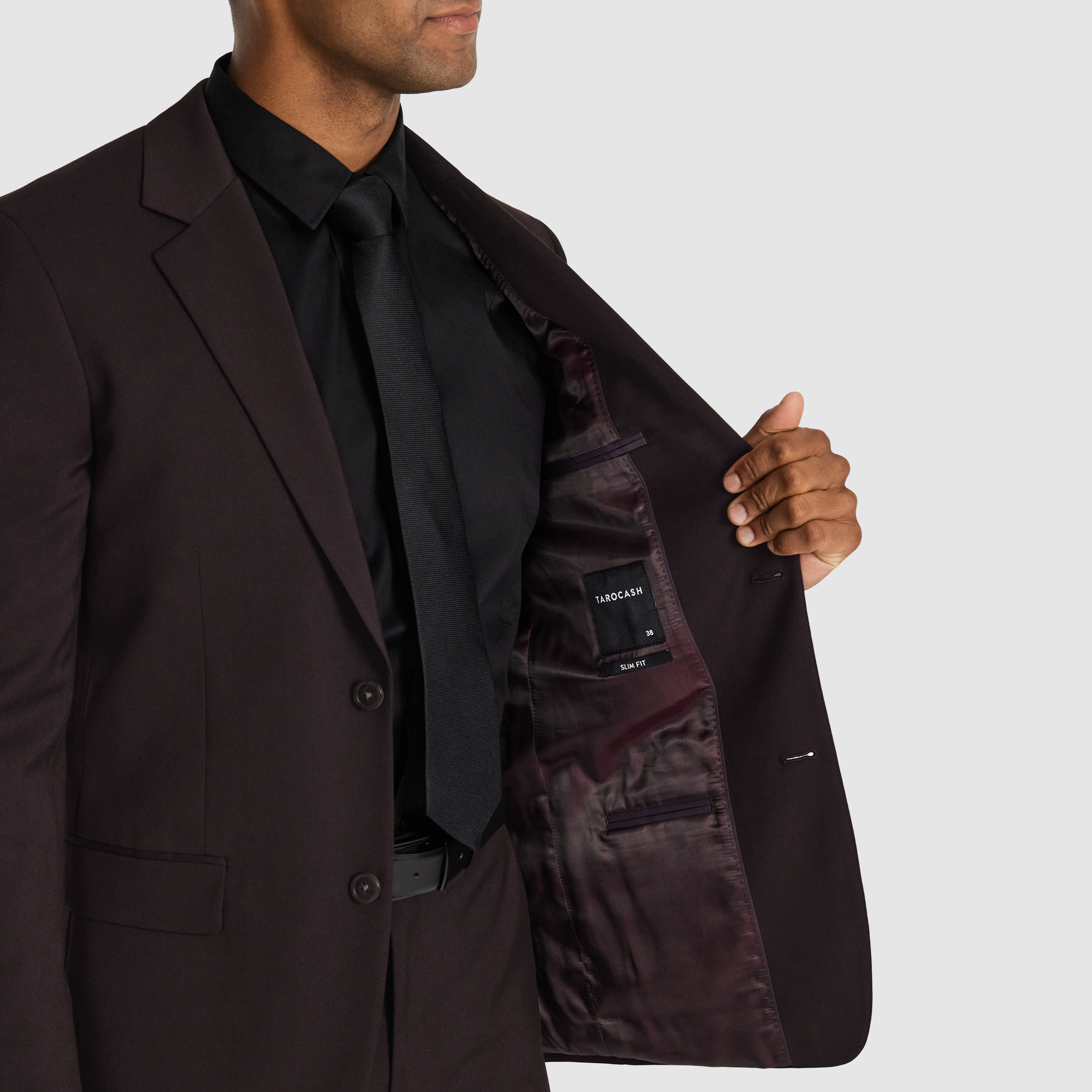 Burgundy Forge Slim Suit Jacket