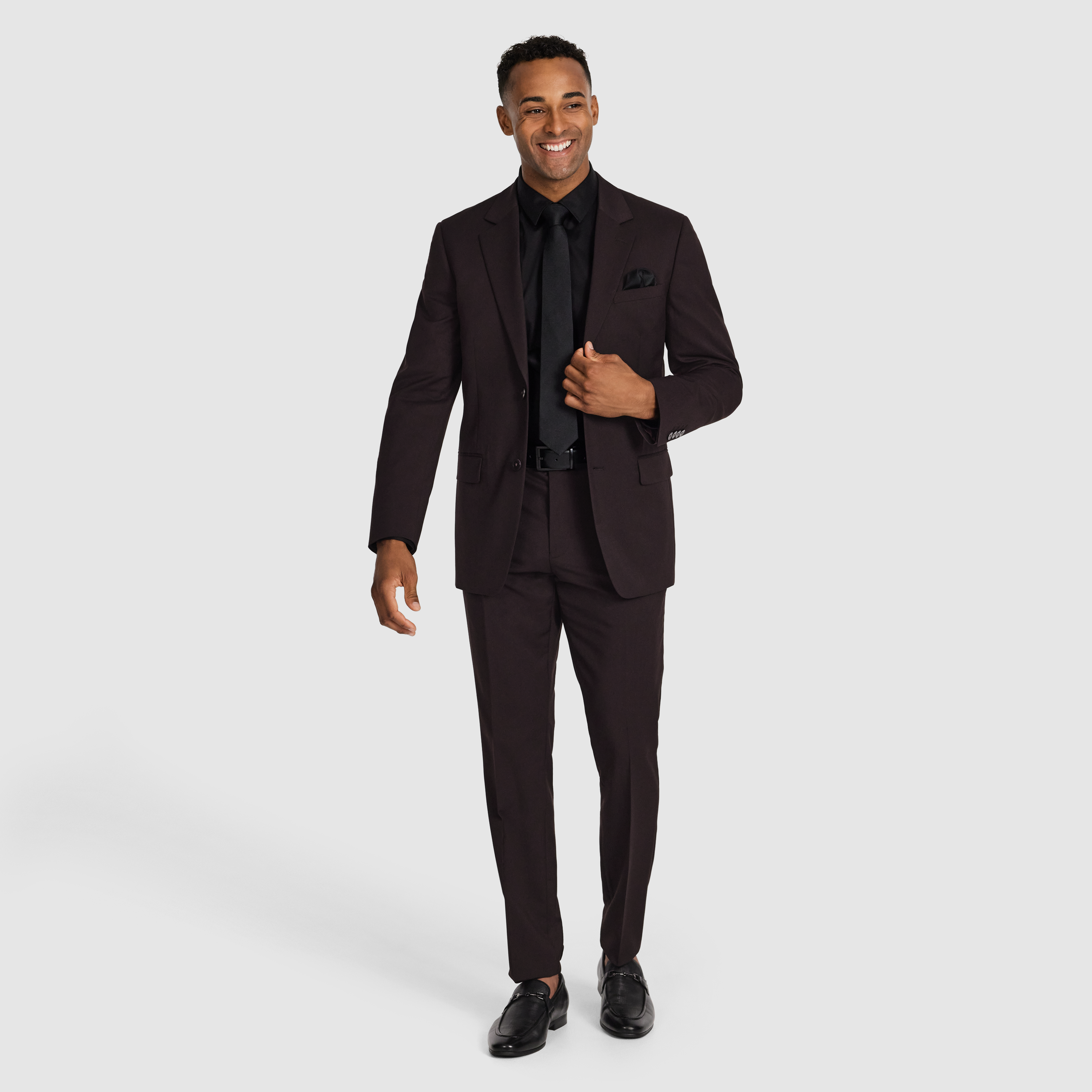 Burgundy Forge Slim Suit Jacket