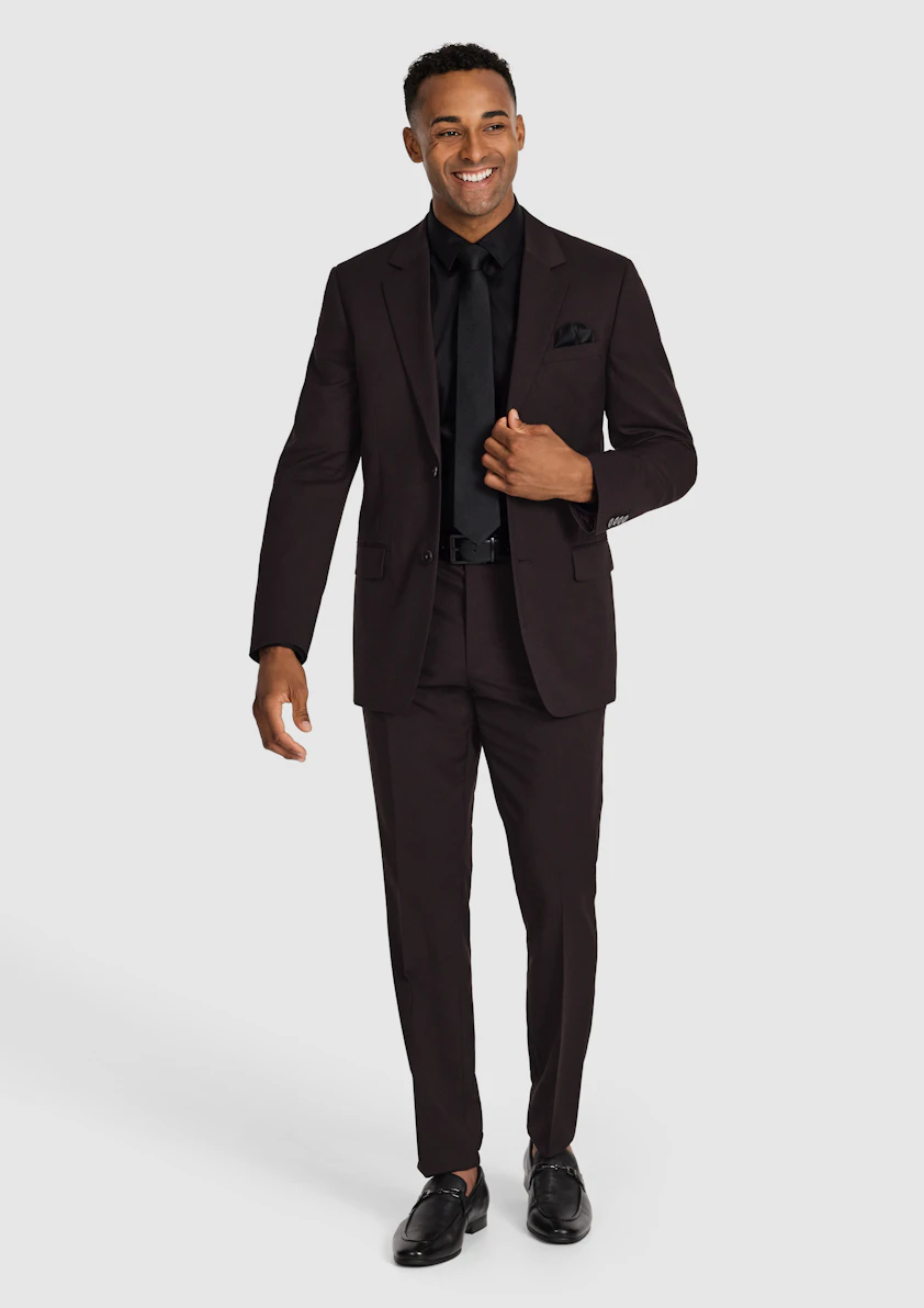 Burgundy Forge Slim Suit Jacket