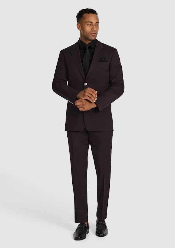 Burgundy Forge Slim Suit
