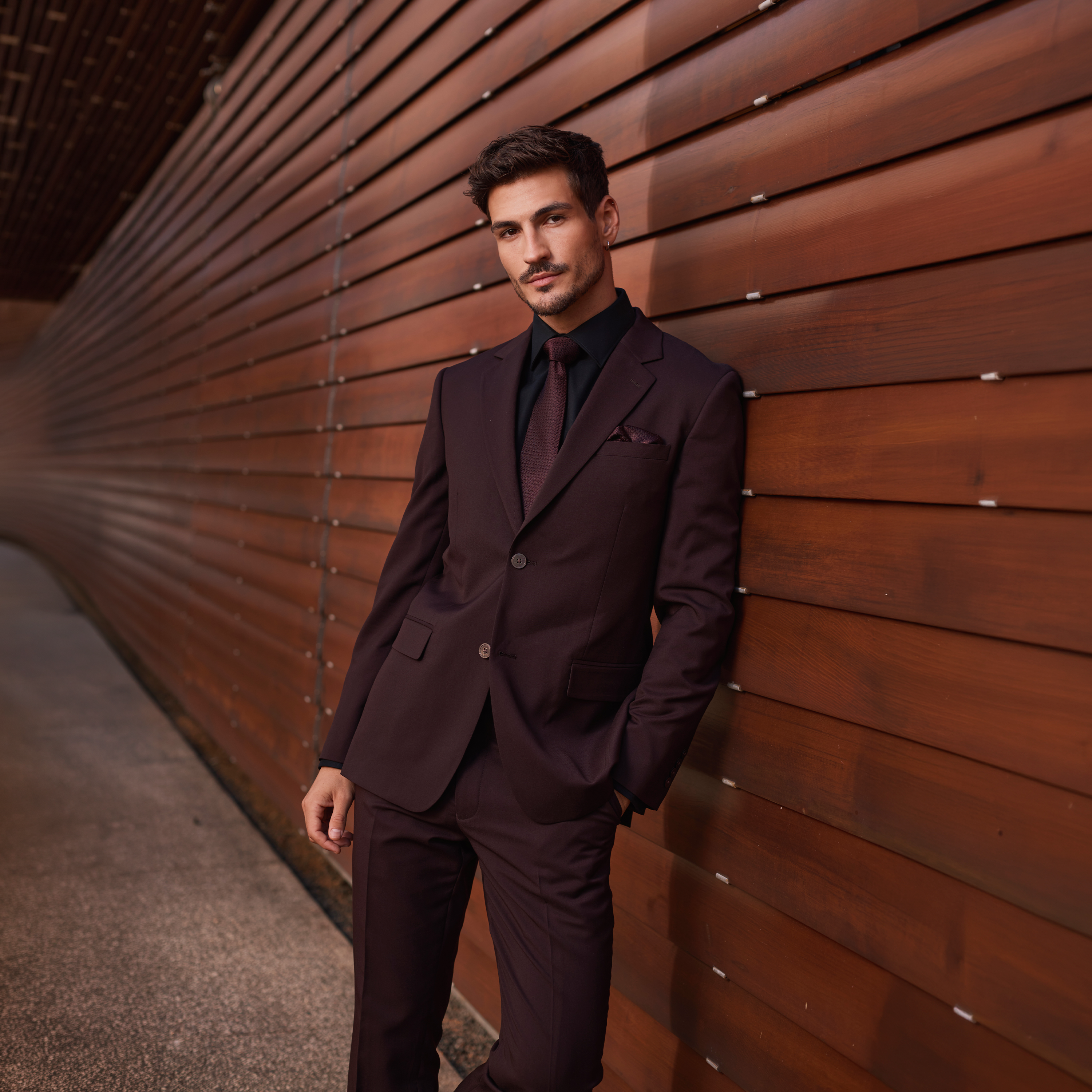  Burgundy Forge Slim Suit