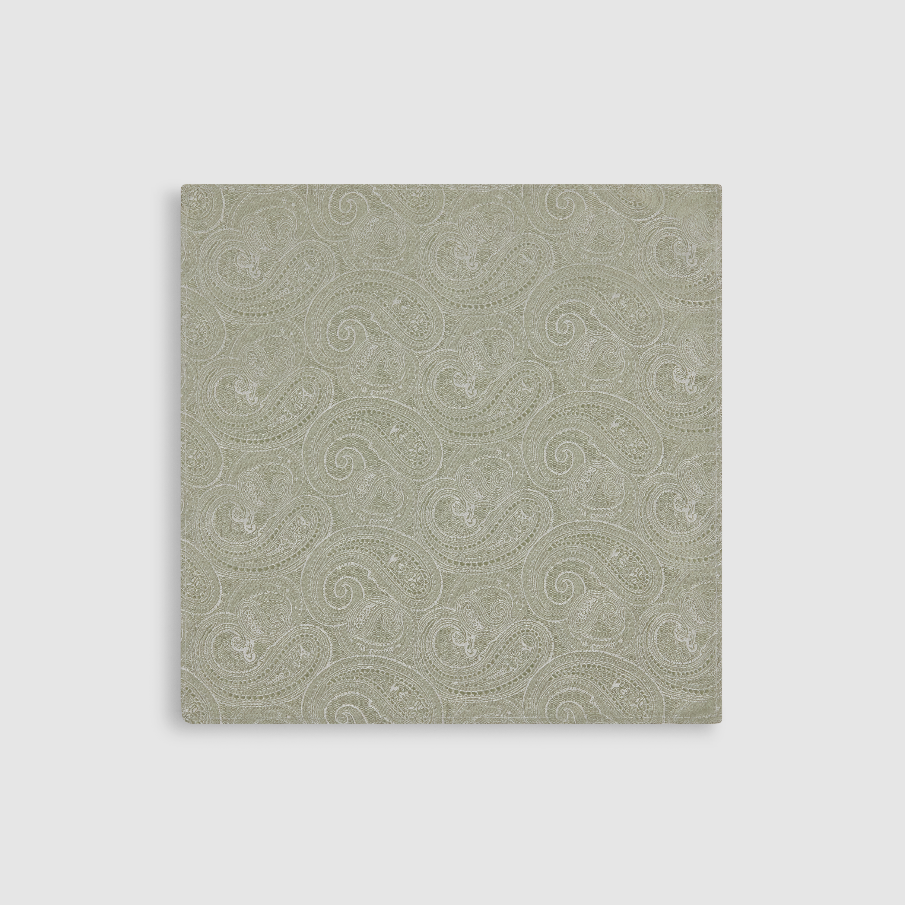 Sage Clarence Silk Pocket Square