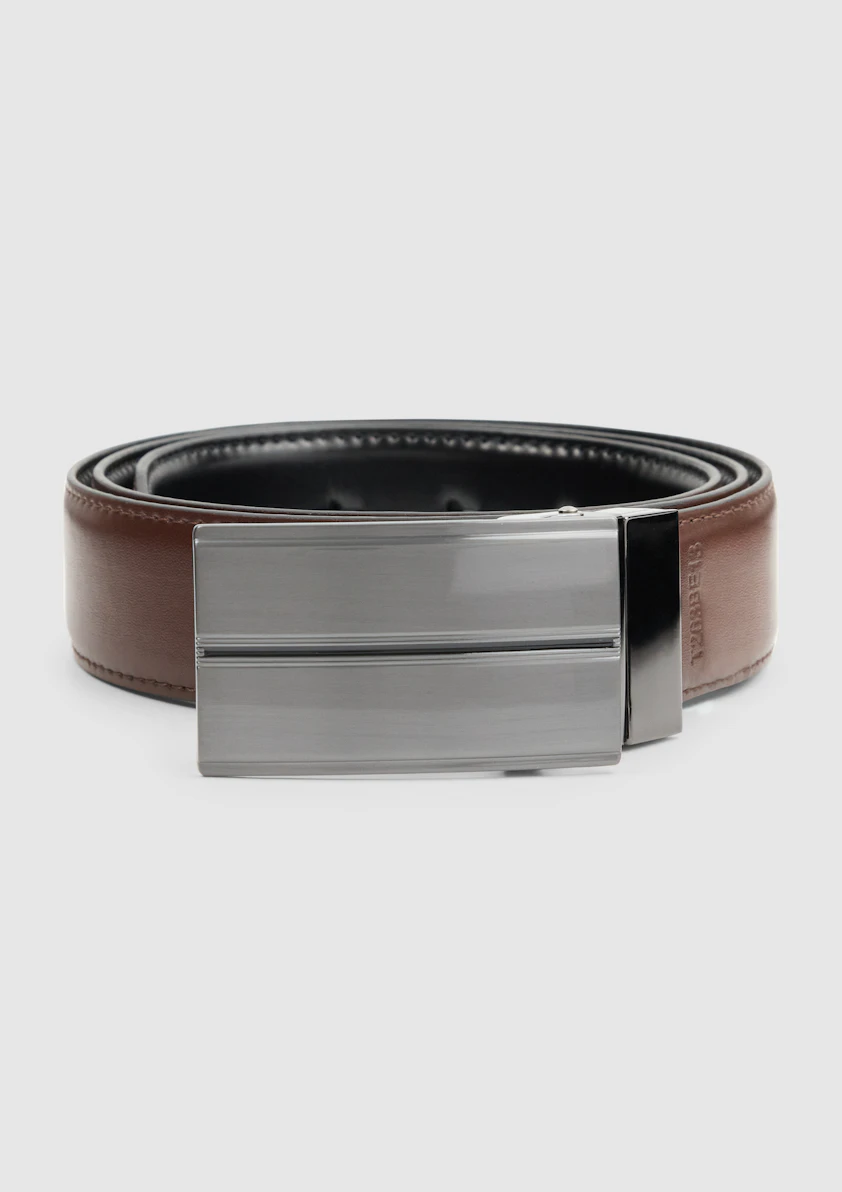 Black/Choc Stockholm Stretch Belt