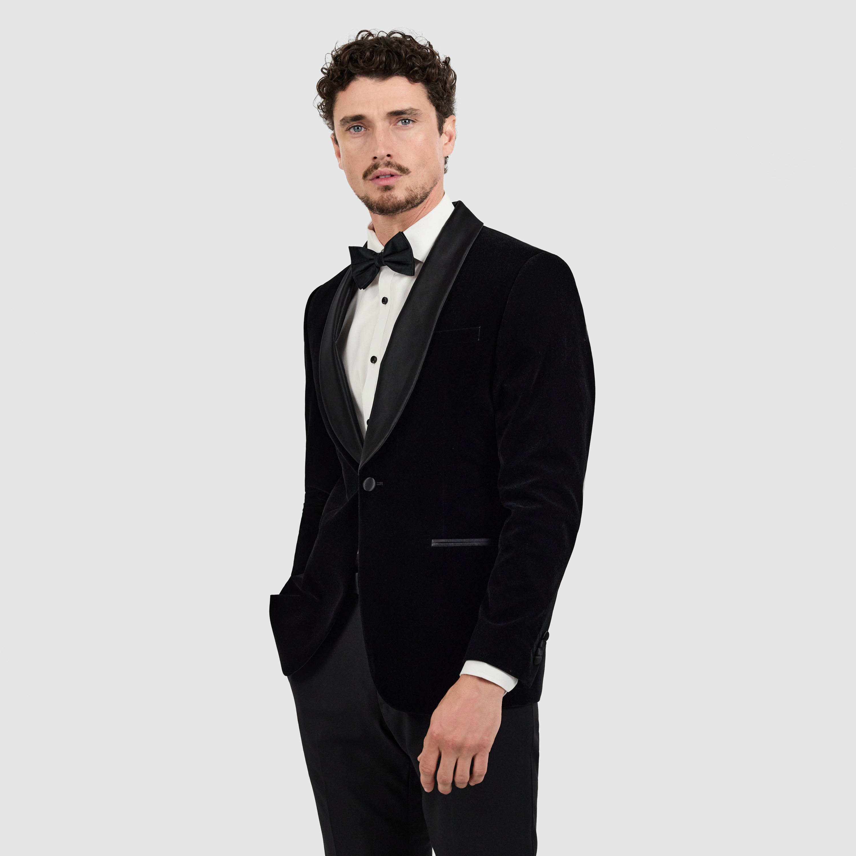 Obsidian Velvet Tuxedo Jacket