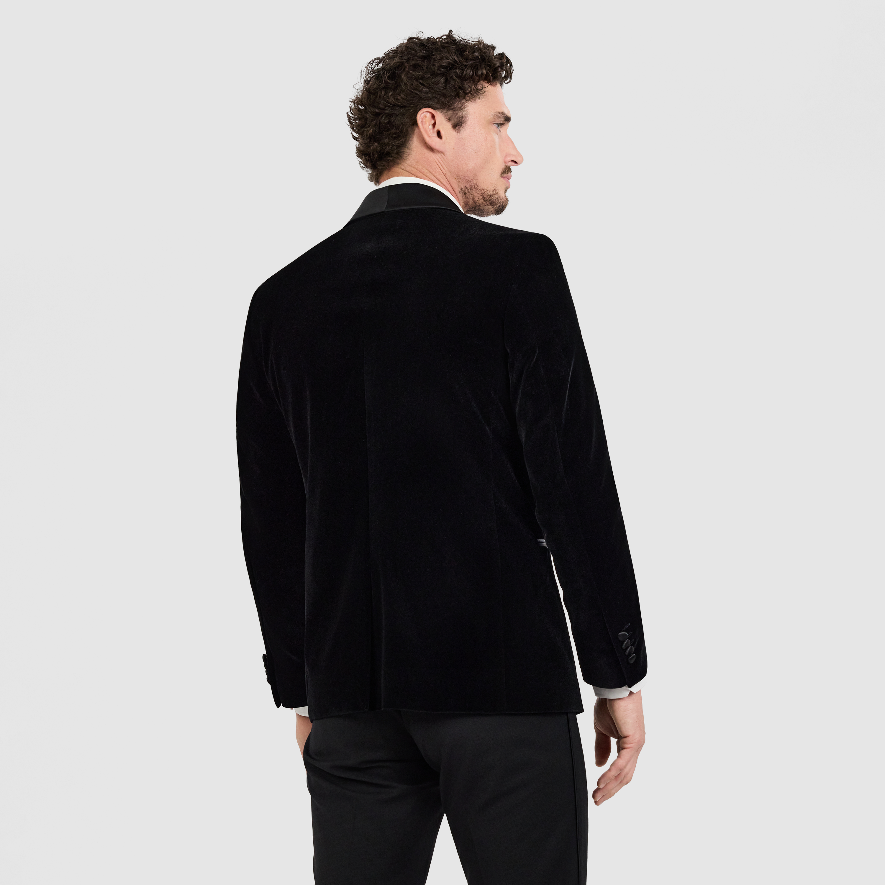 Obsidian Velvet Tuxedo Jacket