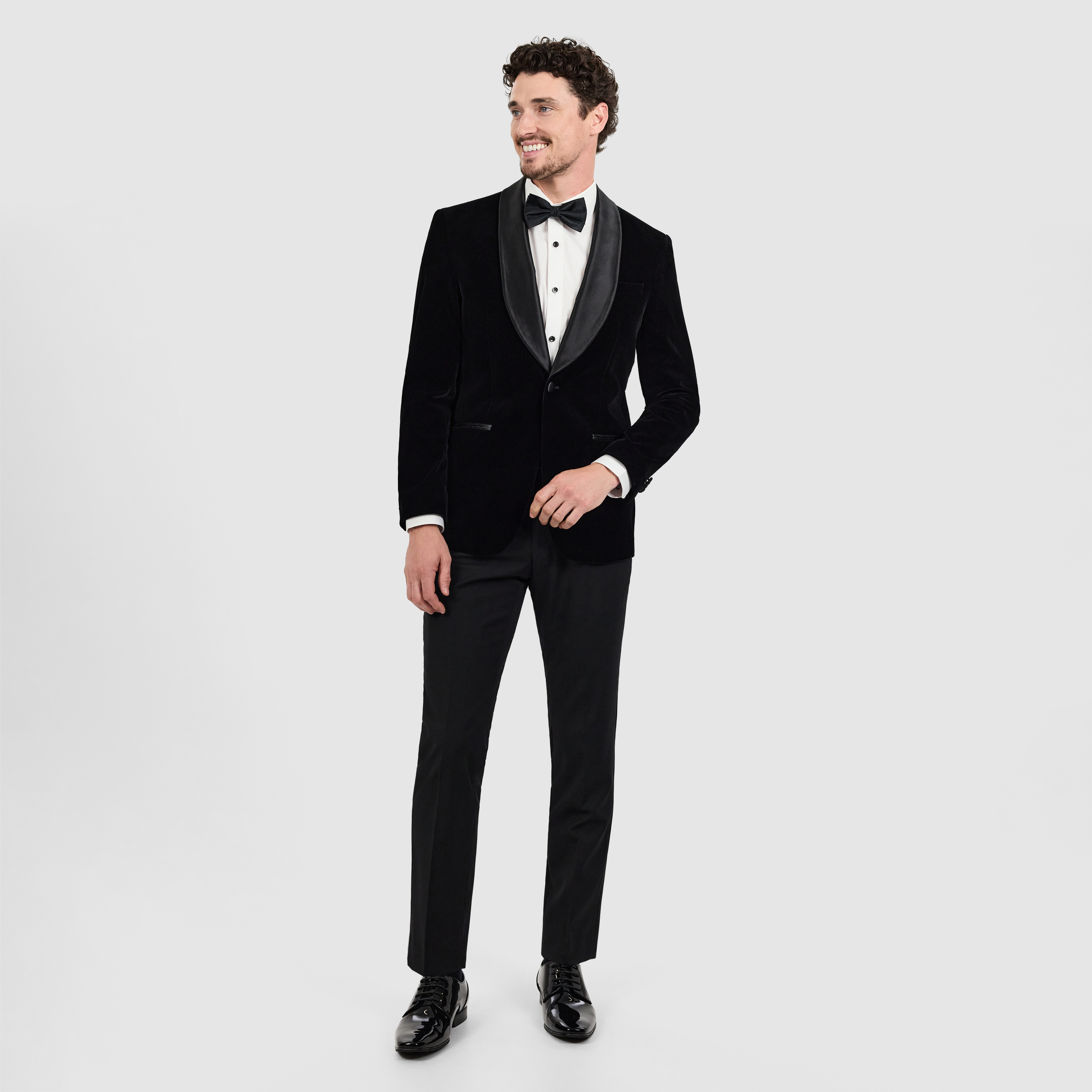 Obsidian Velvet Tuxedo Jacket