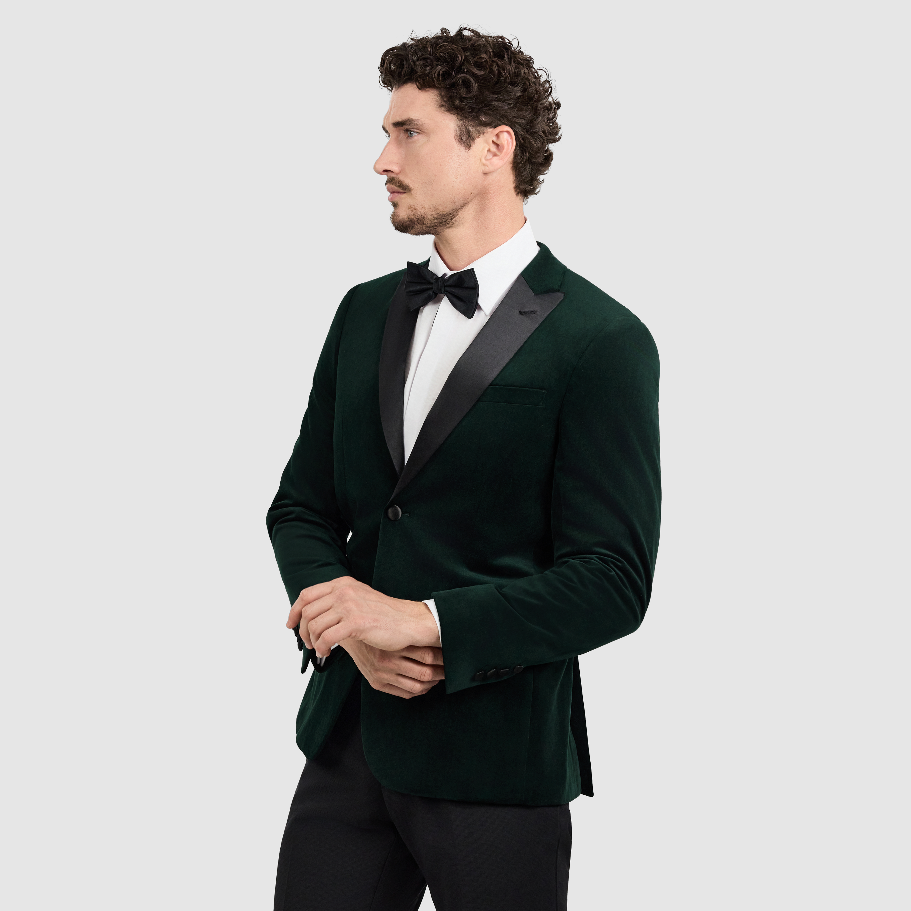 Green Imperium Velvet Tuxedo Jacket