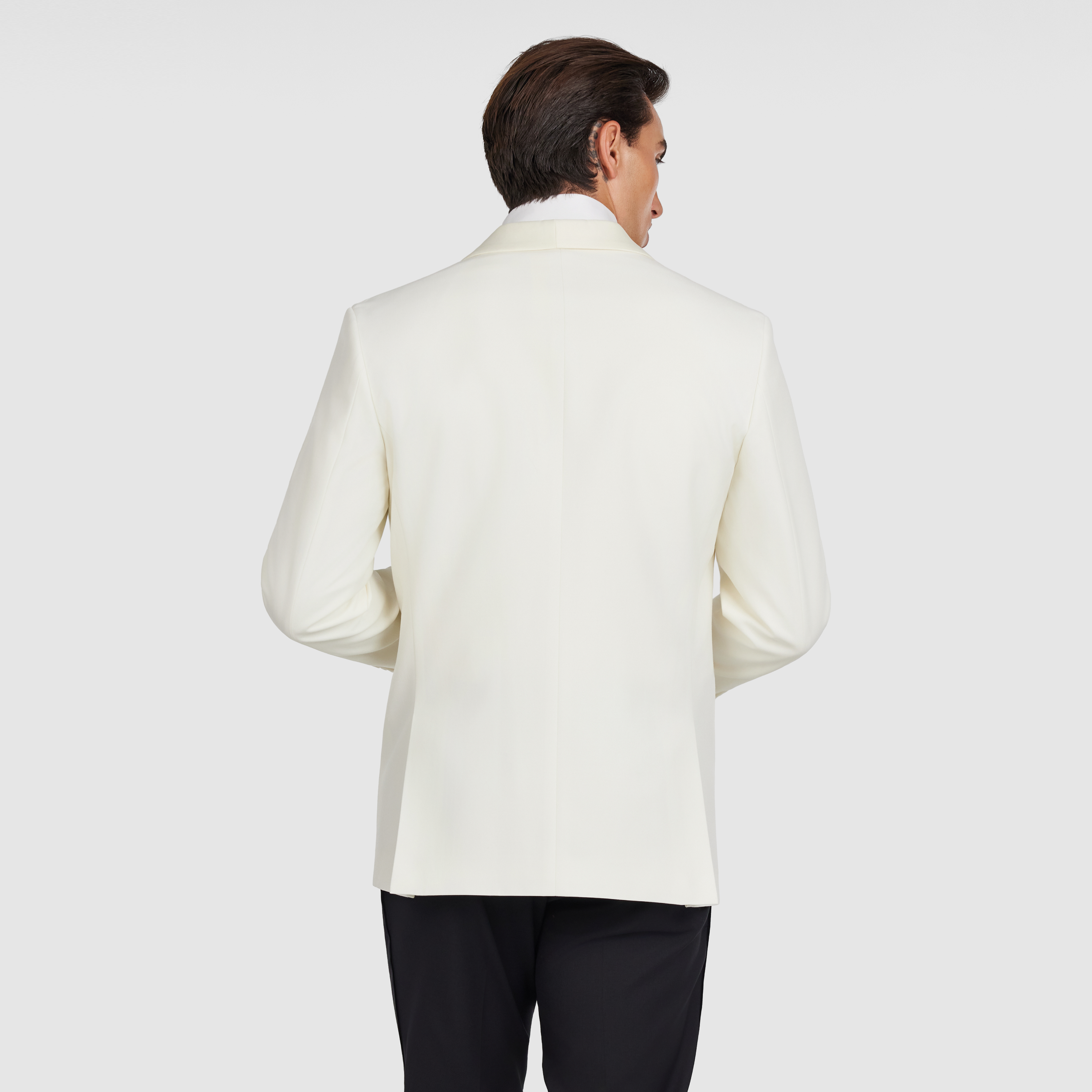 White Halo Wool Tuxedo Jacket