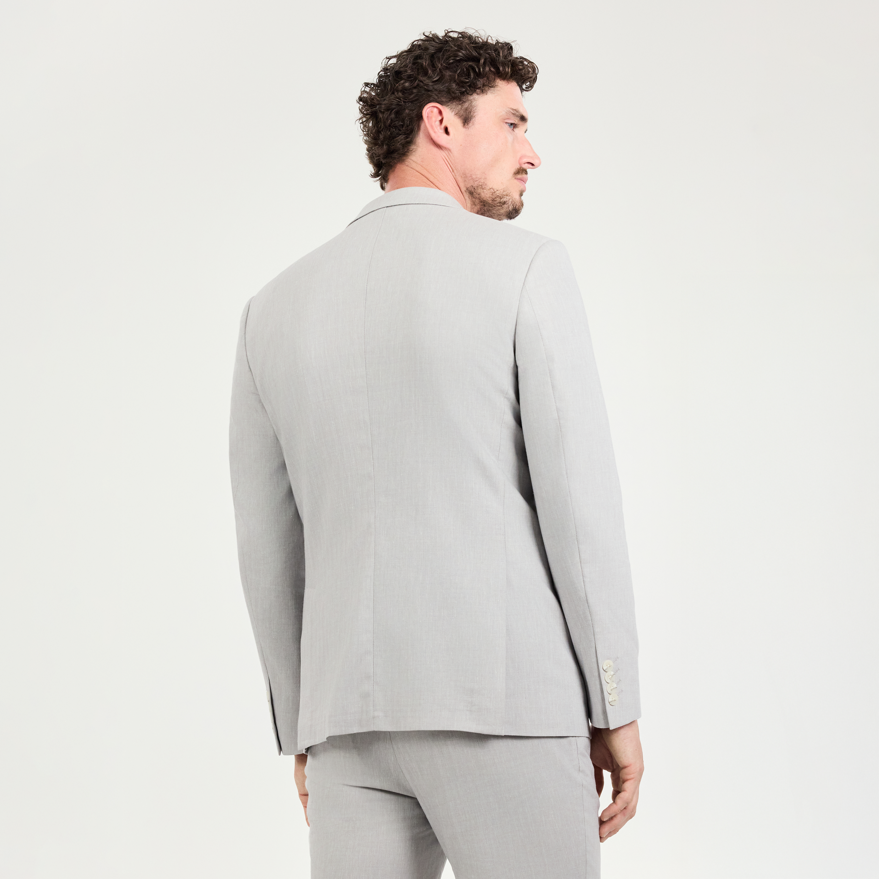 Silver Drift Stretch Linen Suit