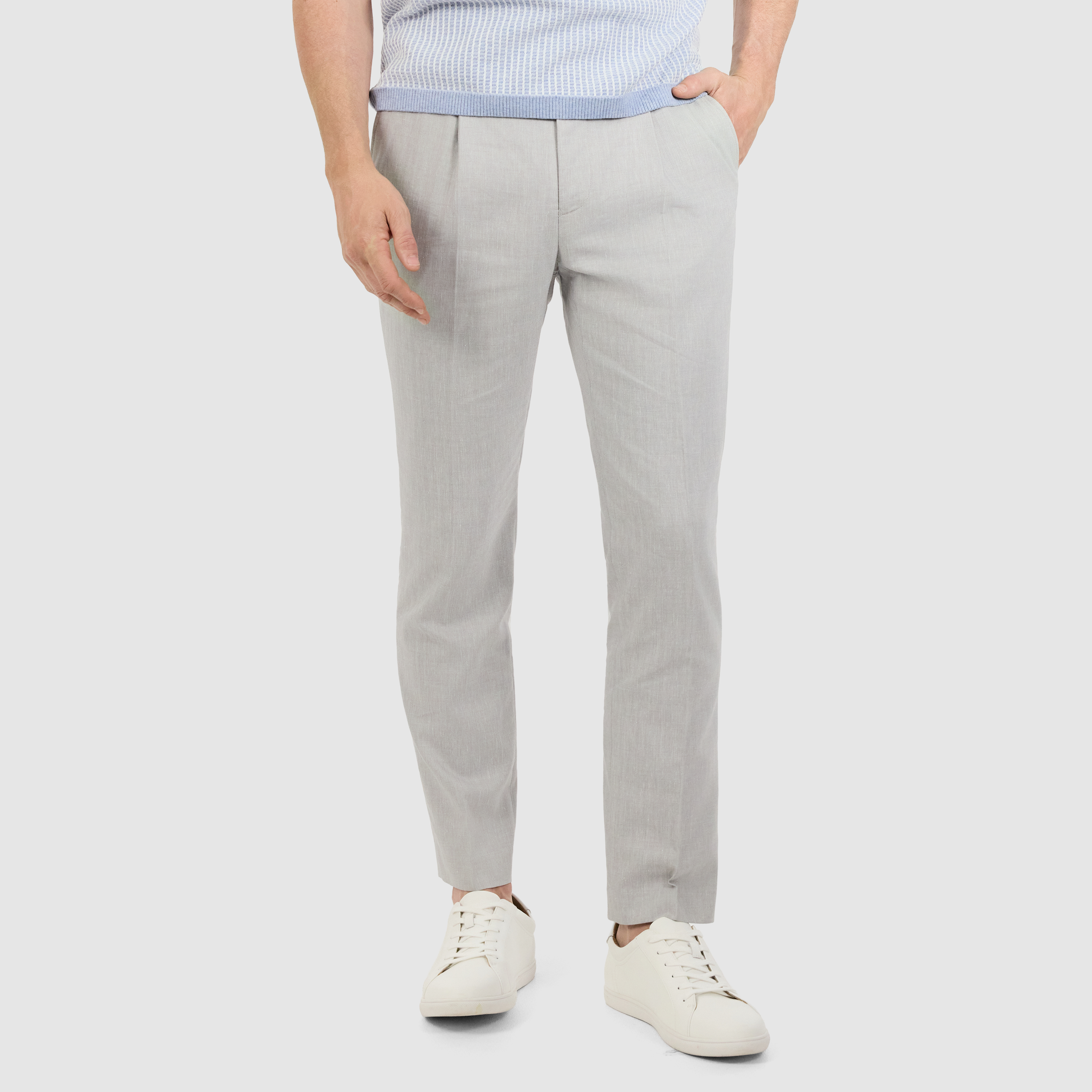  Silver Drift Stretch Linen Suit