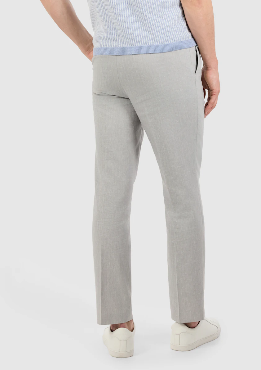 Silver Drift Stretch Linen Suit