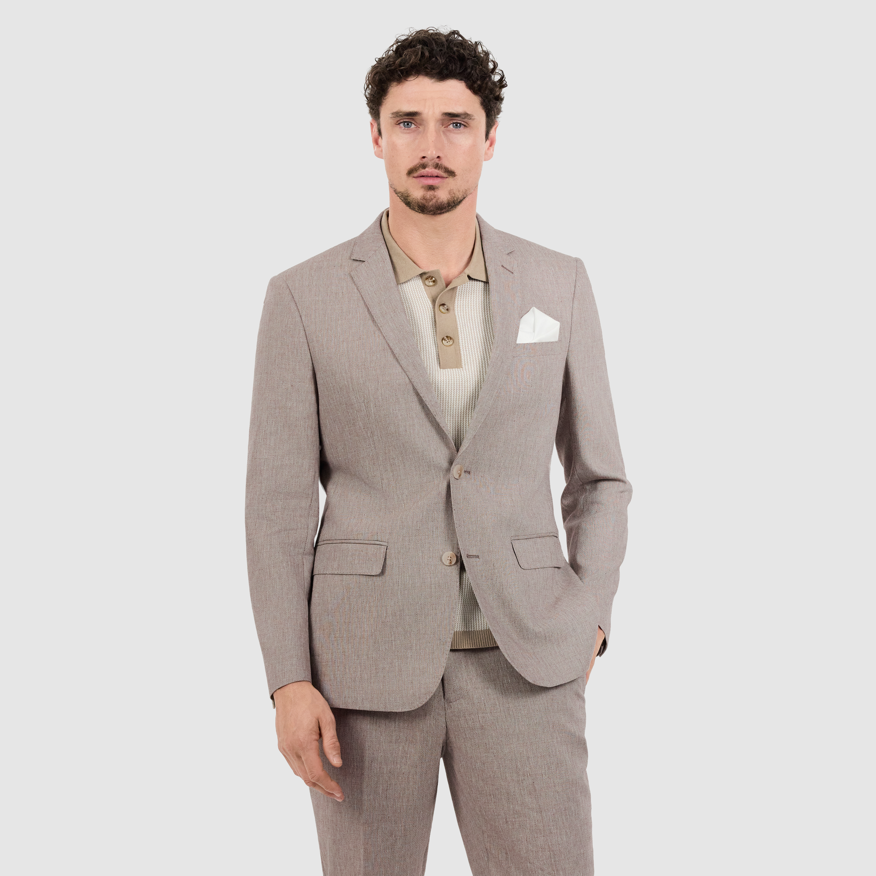  Natural Cove Stretch Linen Suit