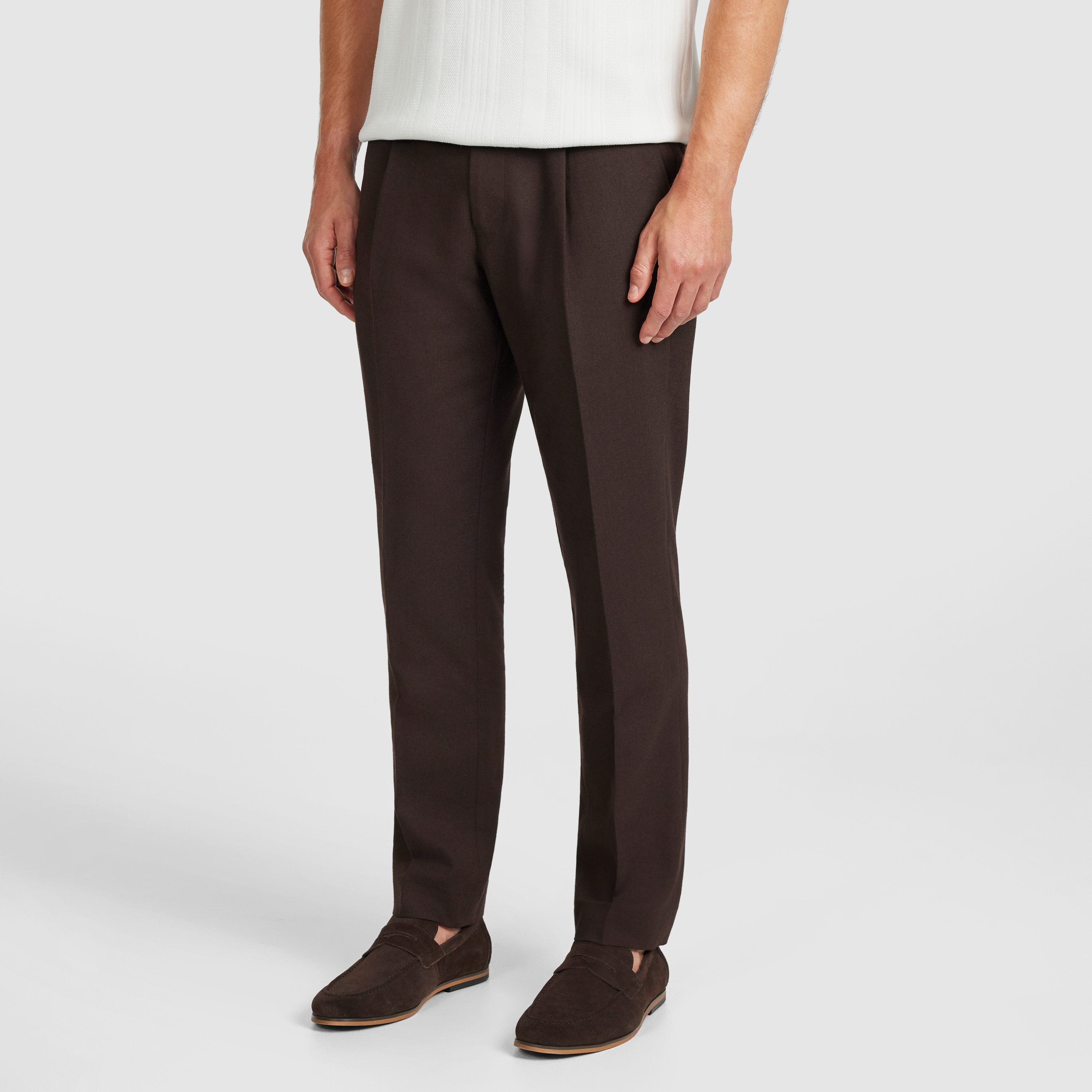  Chocolate Bayfield Stretch Linen Suit