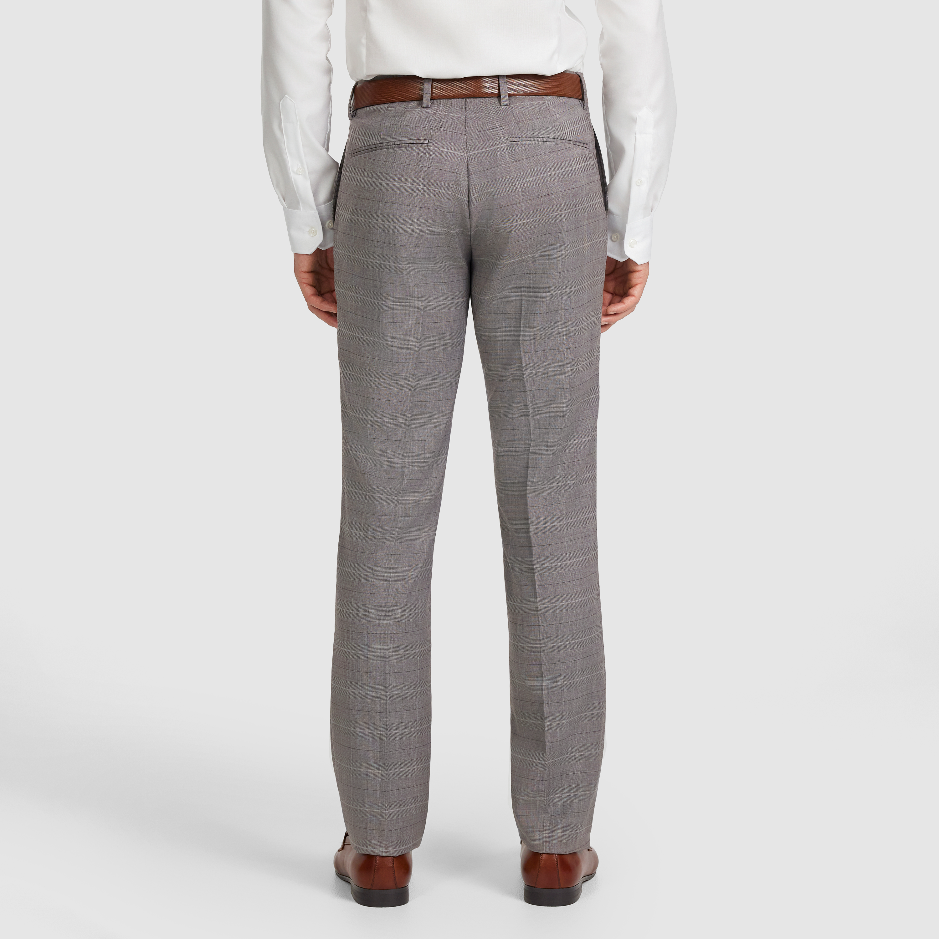 Natural Sovran Check Wool Pant