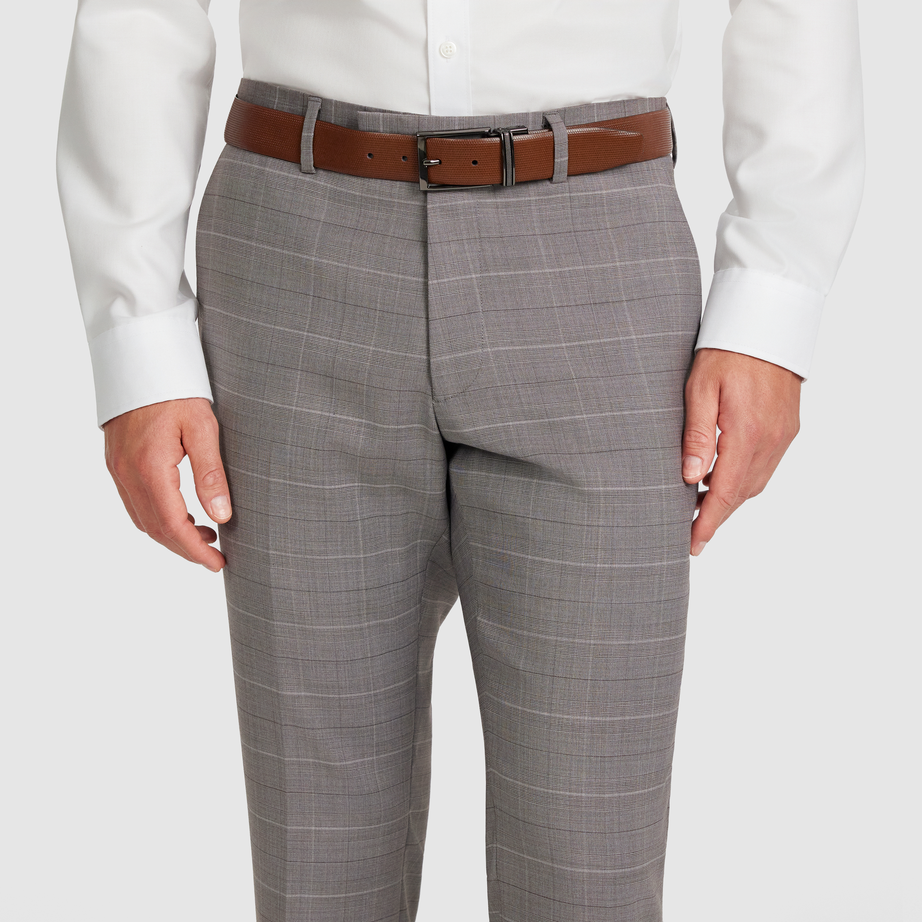 Natural Sovran Check Wool Pant