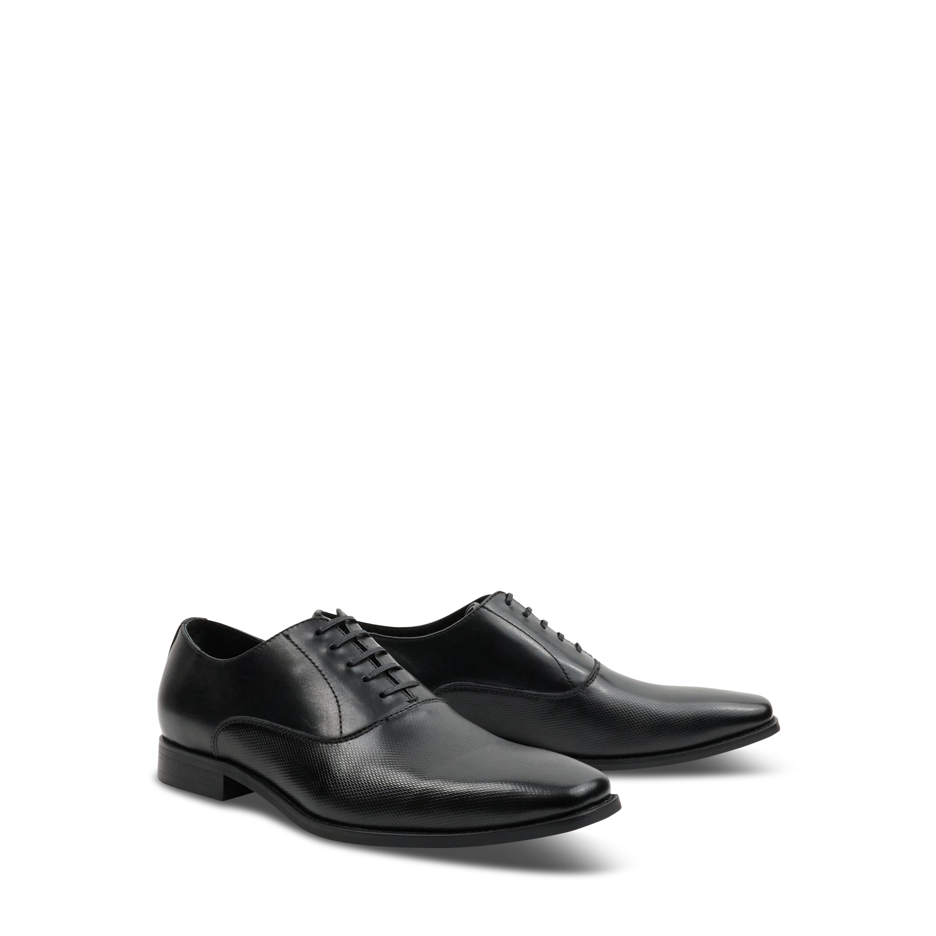 Black Yale Textured Dress Shoe
