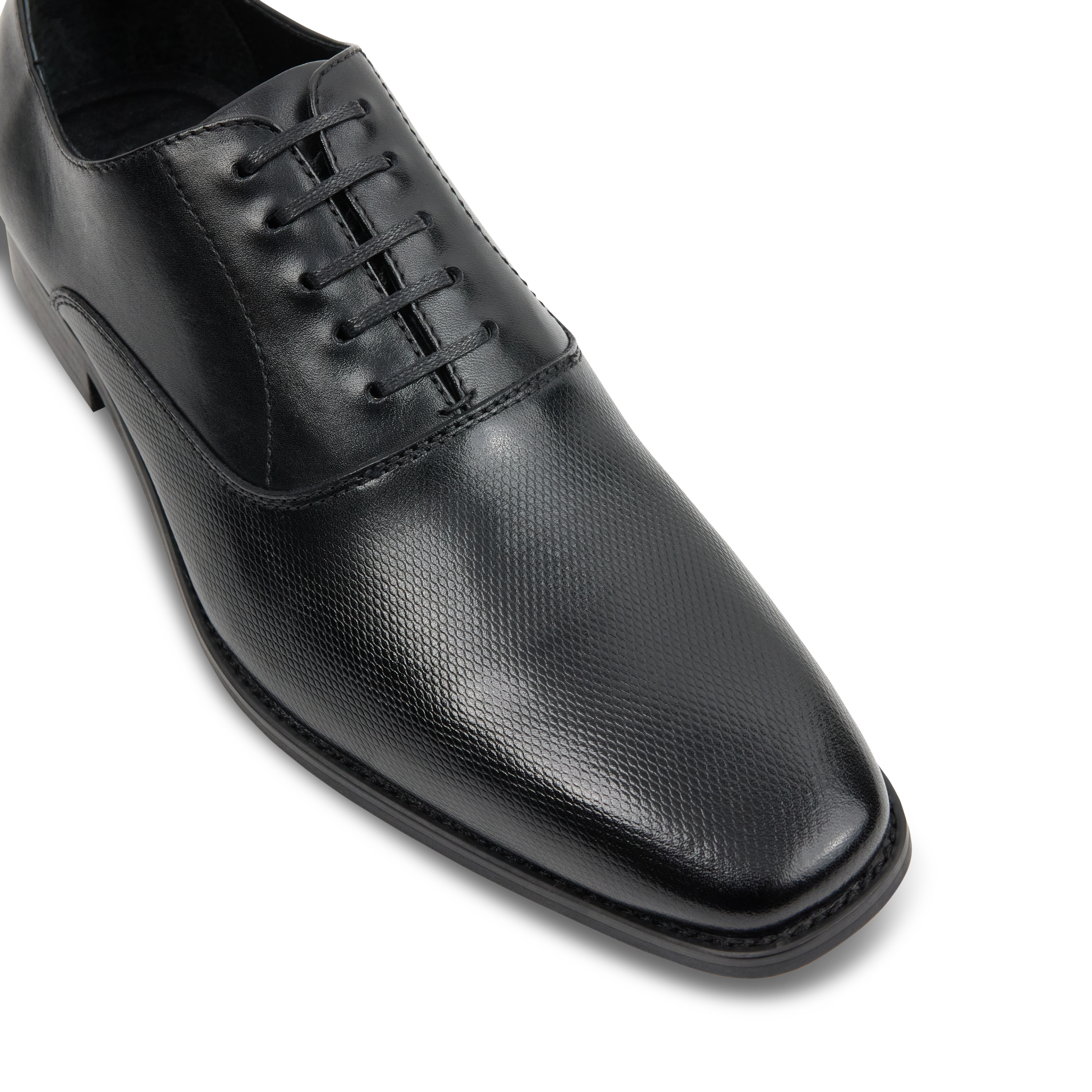 Black Yale Textured Dress Shoe