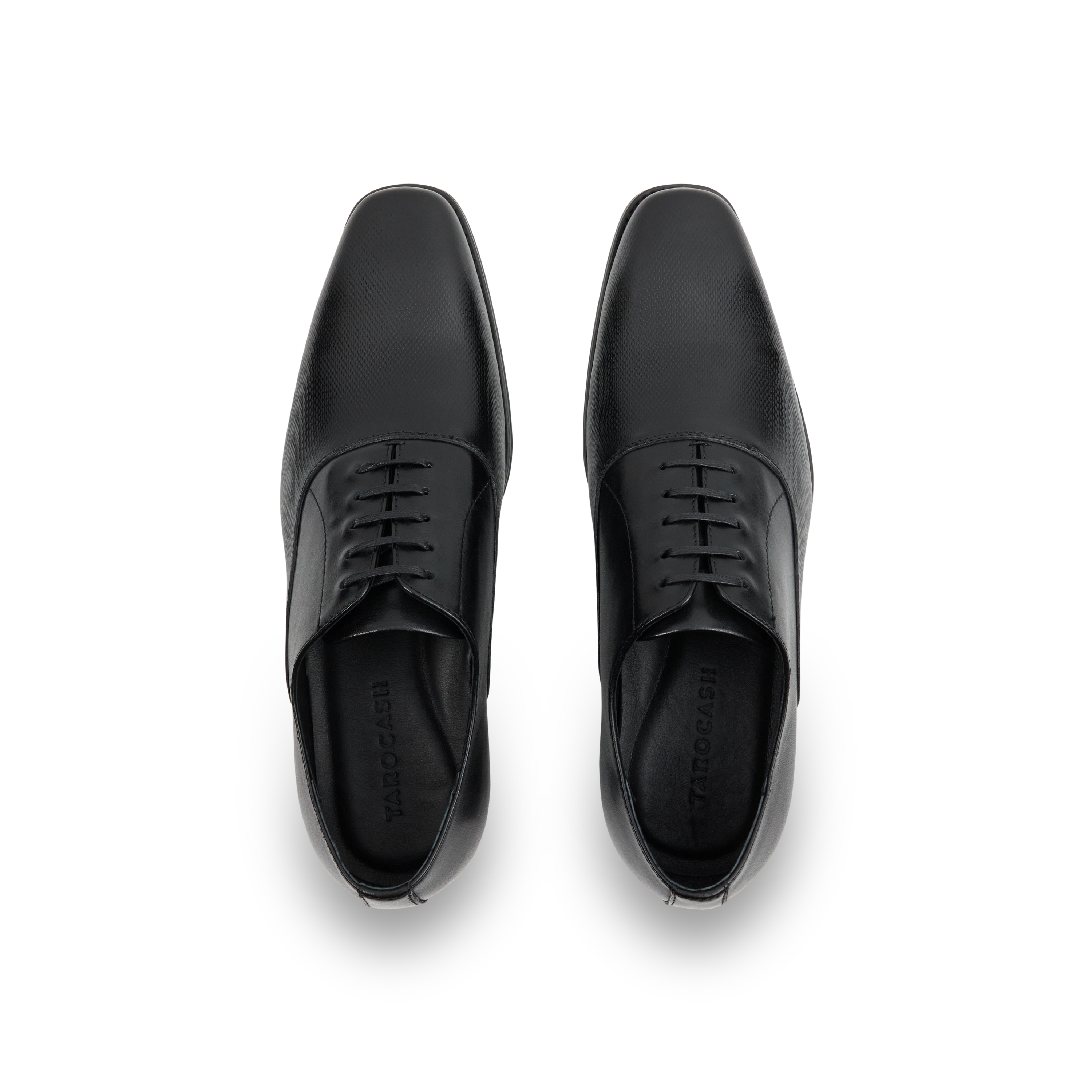 Black Yale Textured Dress Shoe