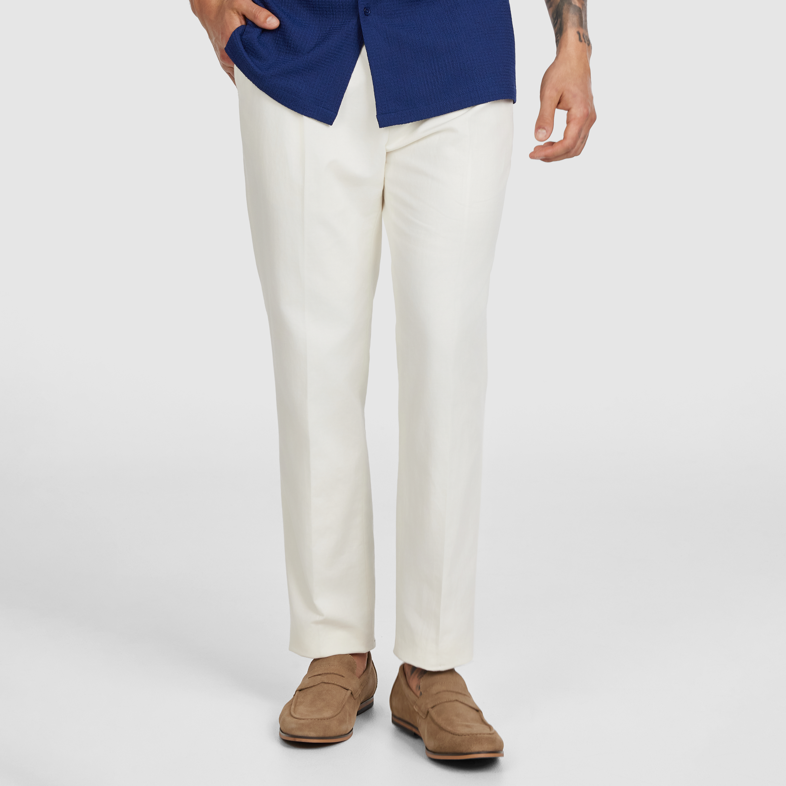 Lumina Pleat Linen Blend Pant