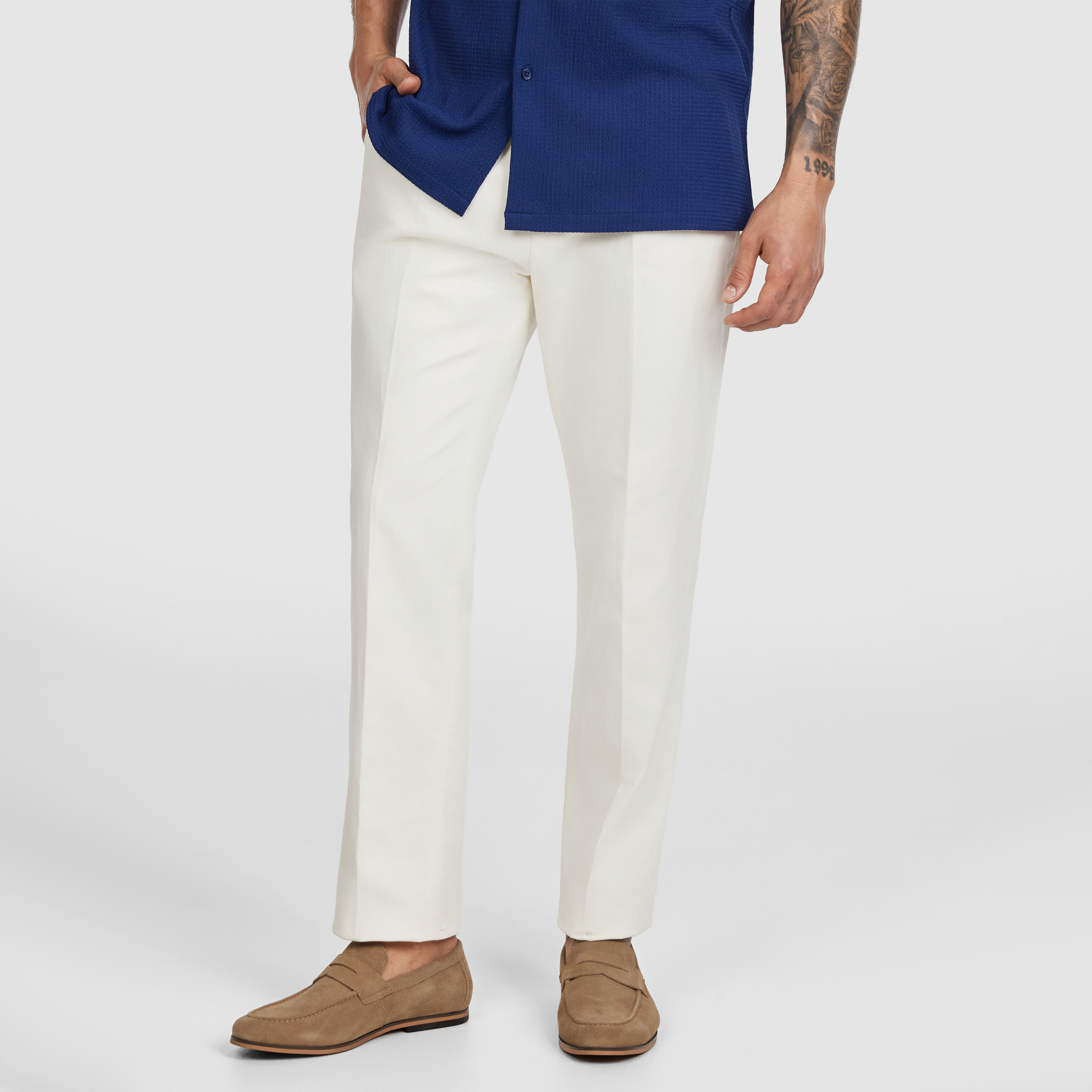 Lumina Pleat Linen Blend Pant