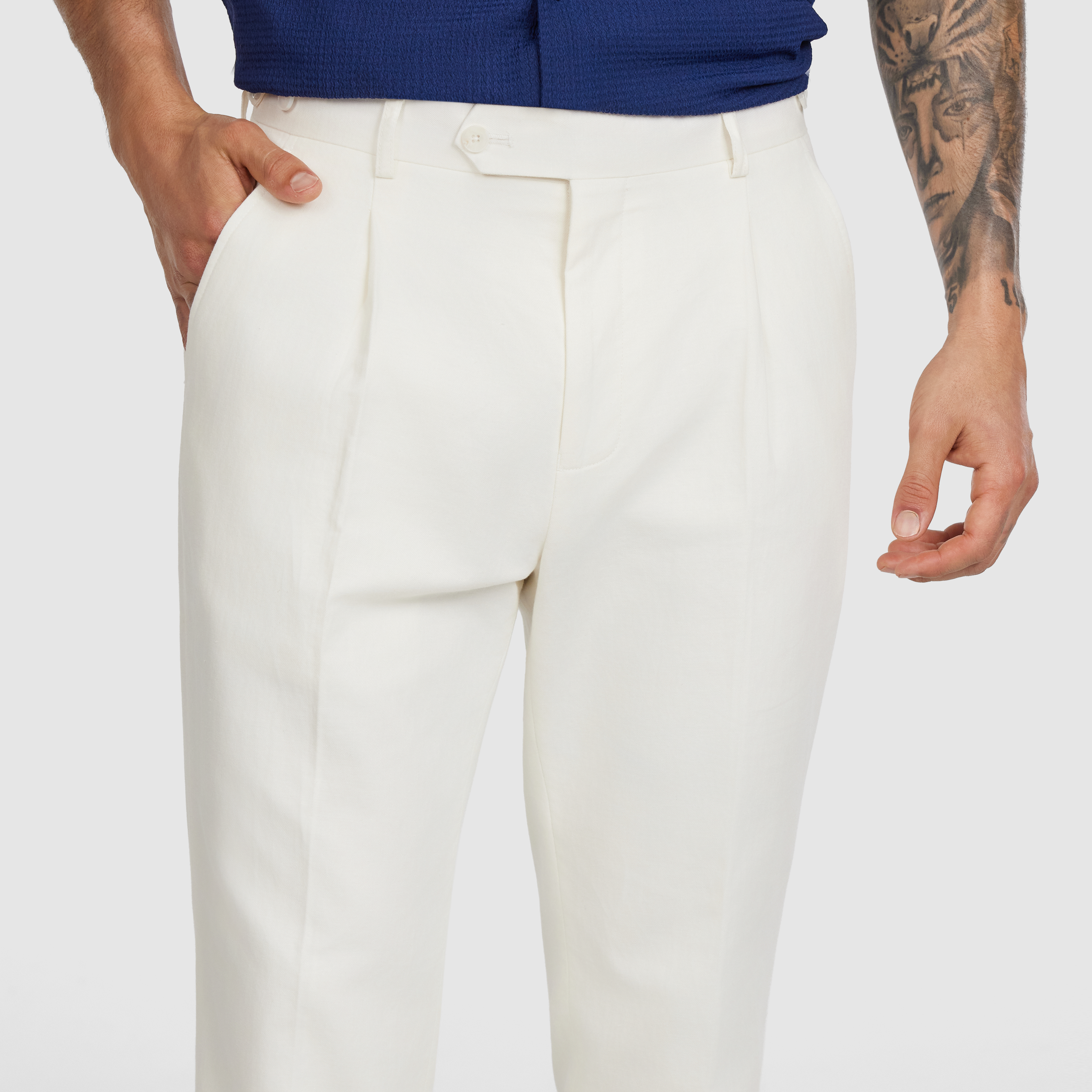 Lumina Pleat Linen Blend Pant