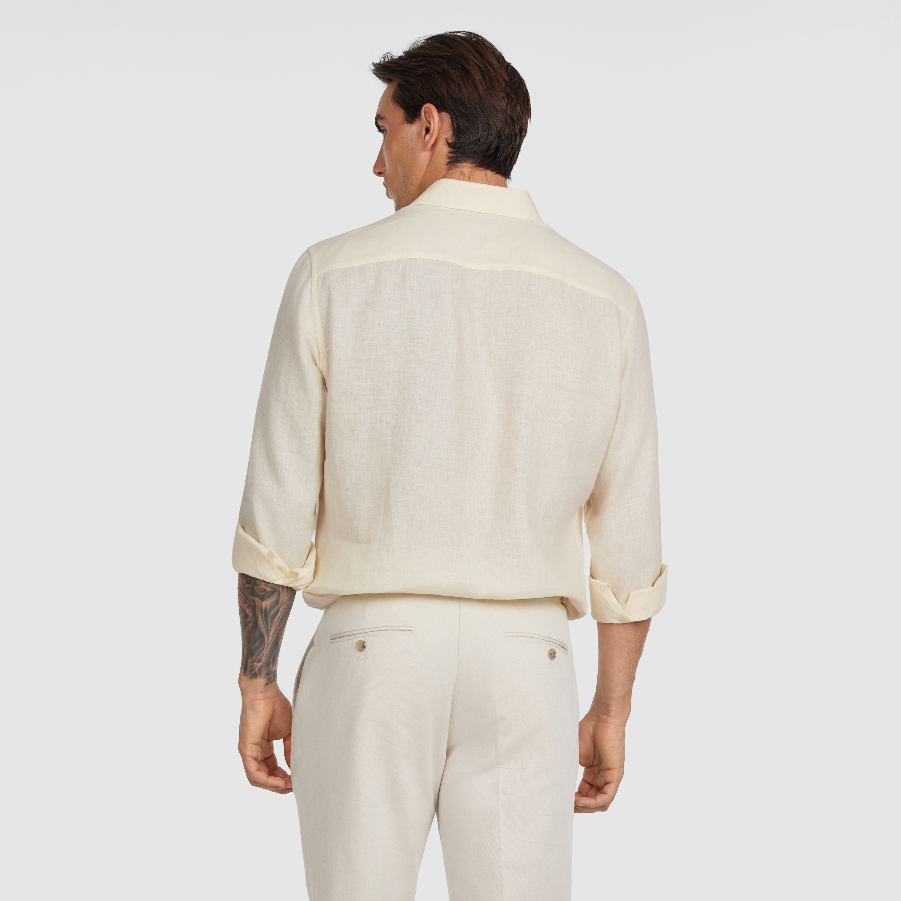 Light Yellow Hamilton Pure Linen Shirt