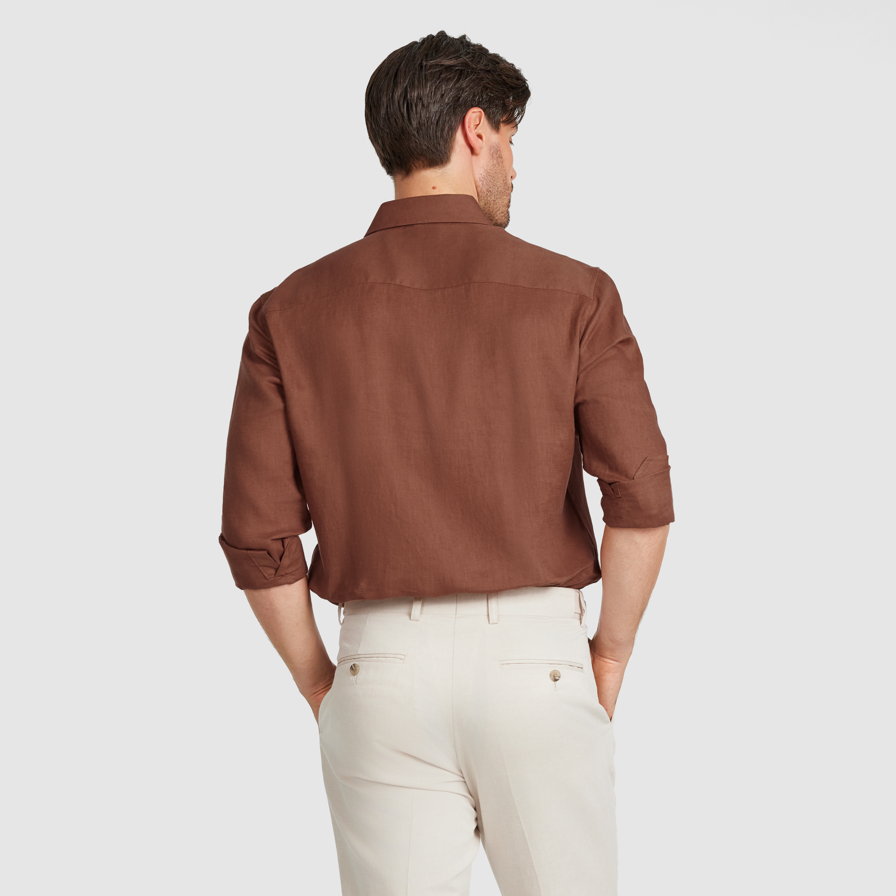 Rust Hamilton Pure Linen Shirt