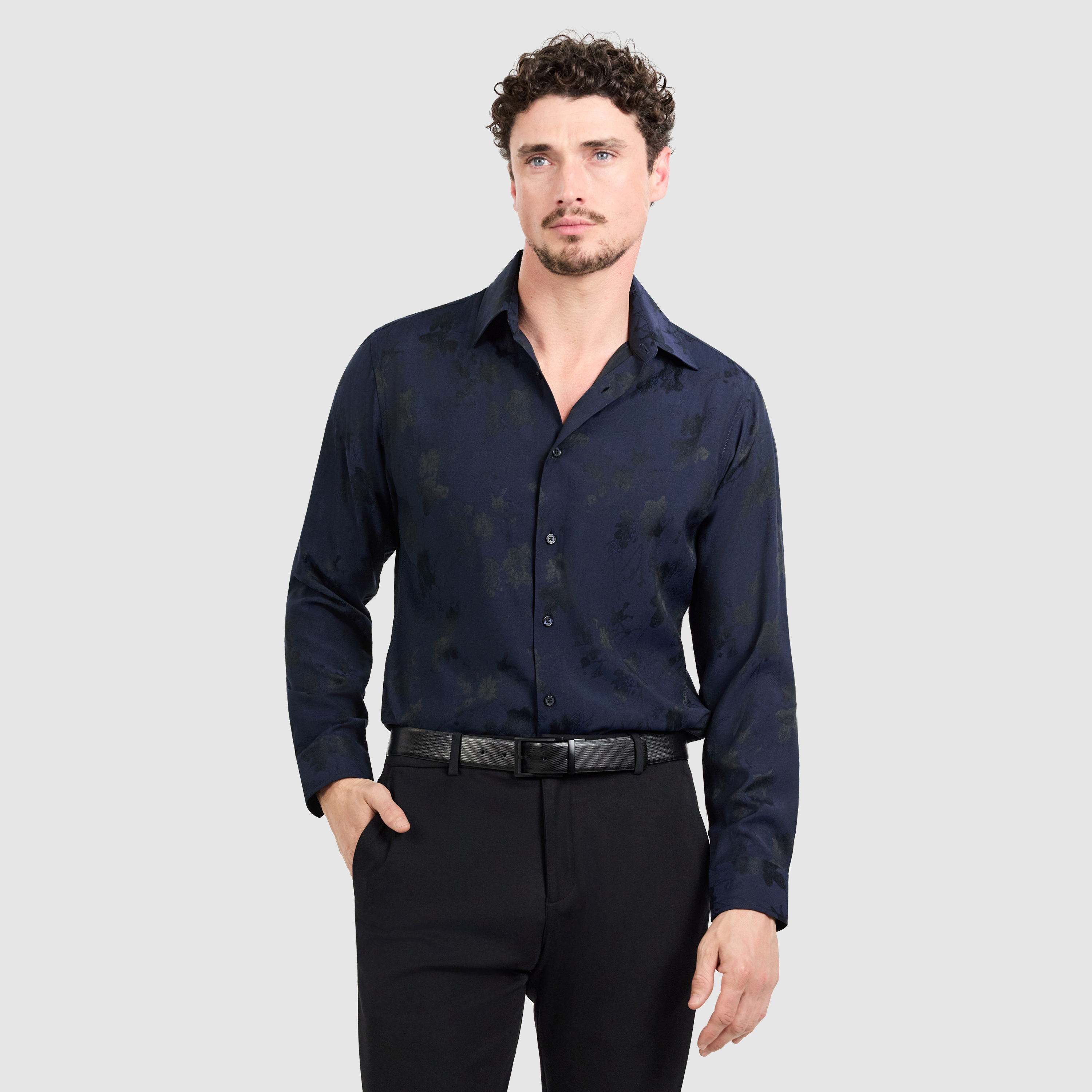 Lapis Slim Floral Shirt