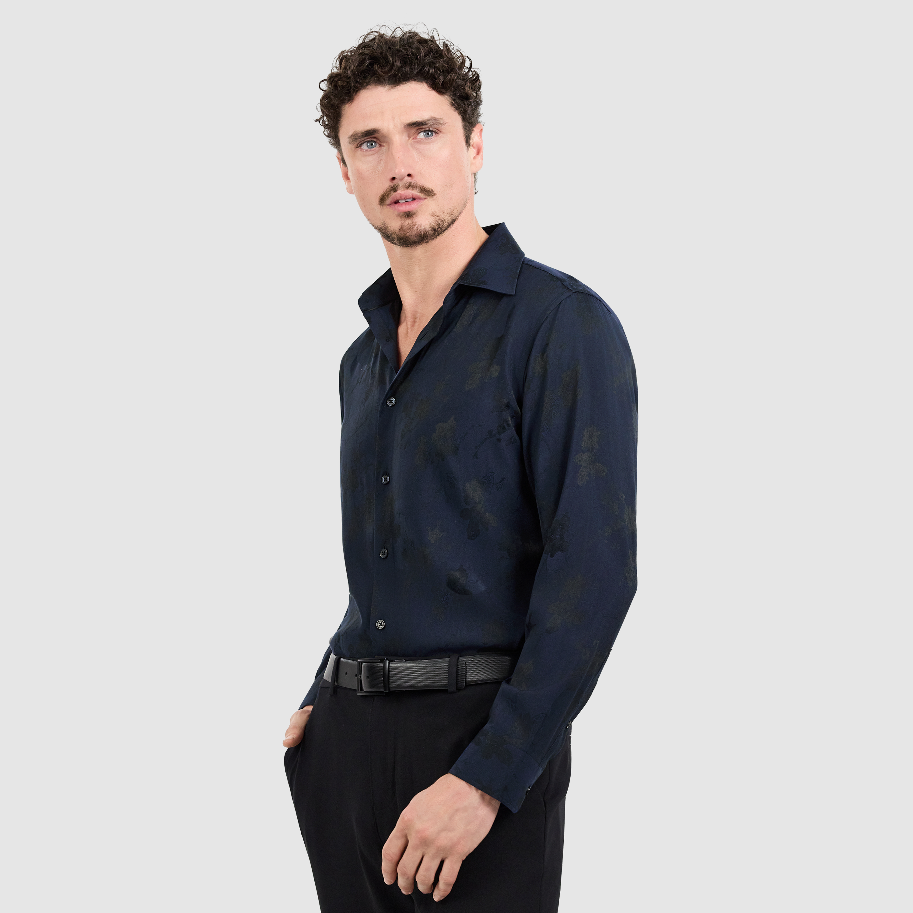 Lapis Slim Floral Shirt
