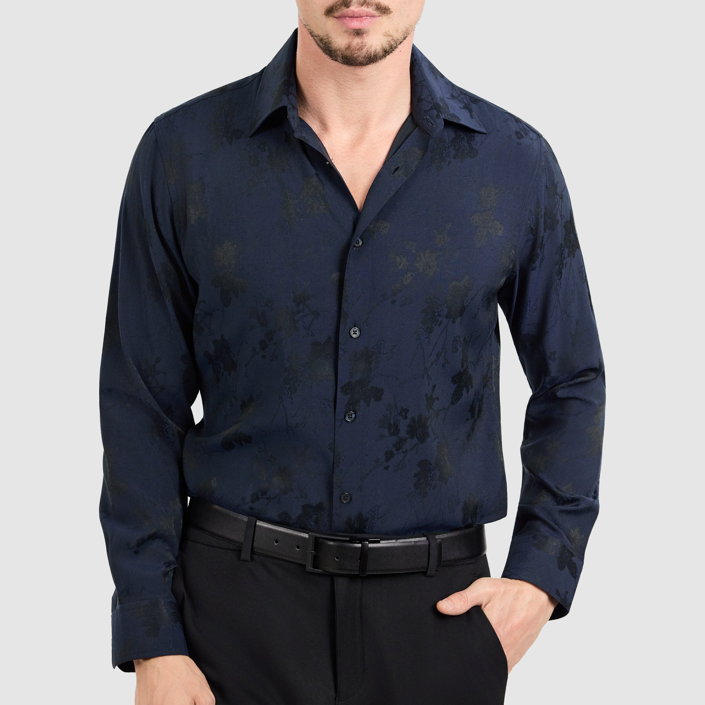 Lapis Slim Floral Shirt