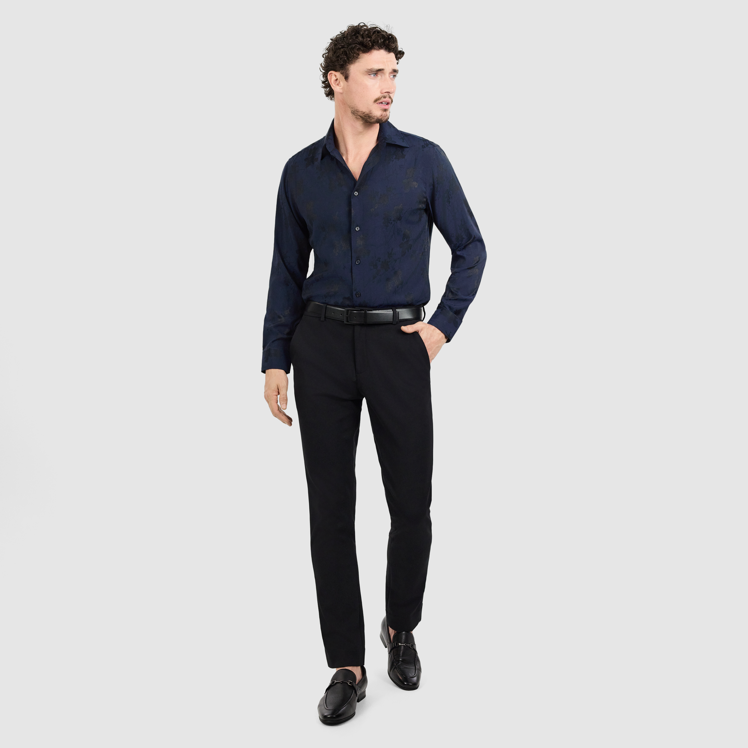 Lapis Slim Floral Shirt