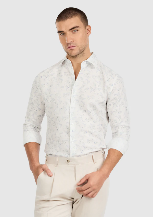 Tide Slim Linen Paisley Shirt