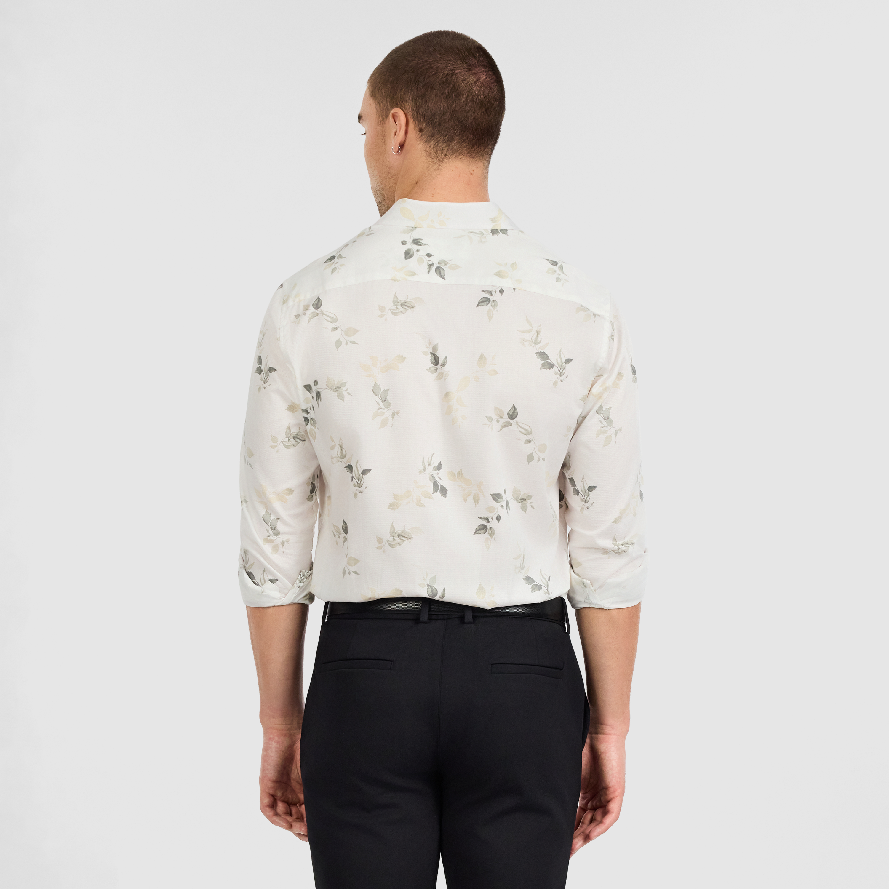 Lucio Textured Leaf Shirt