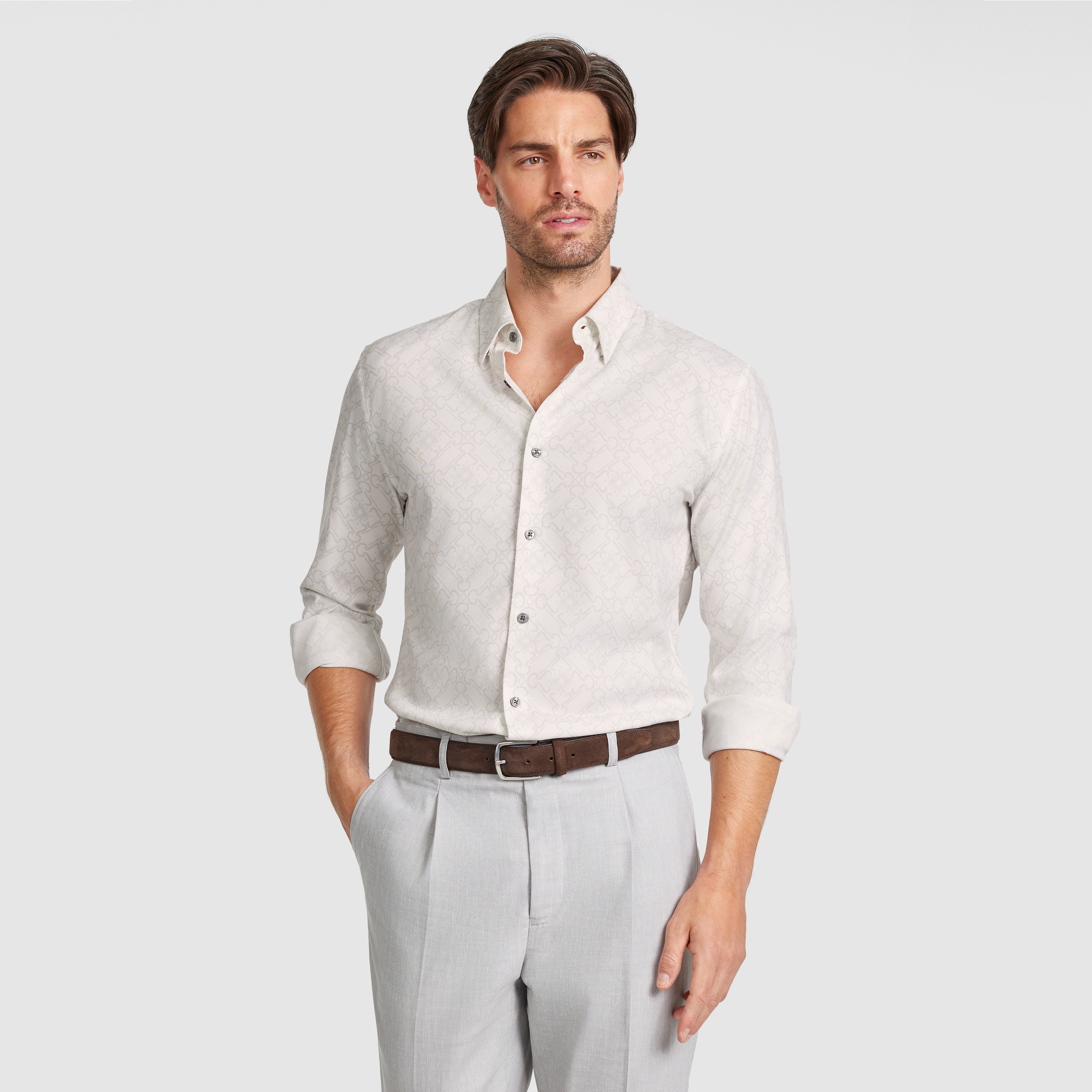 Dusk Slim Bamboo Geo Shirt