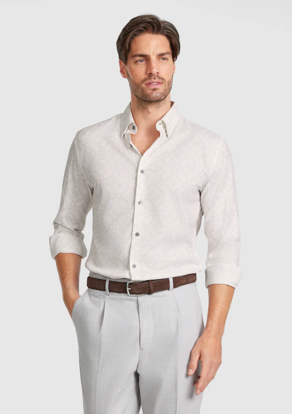 Dusk Slim Bamboo Geo Shirt