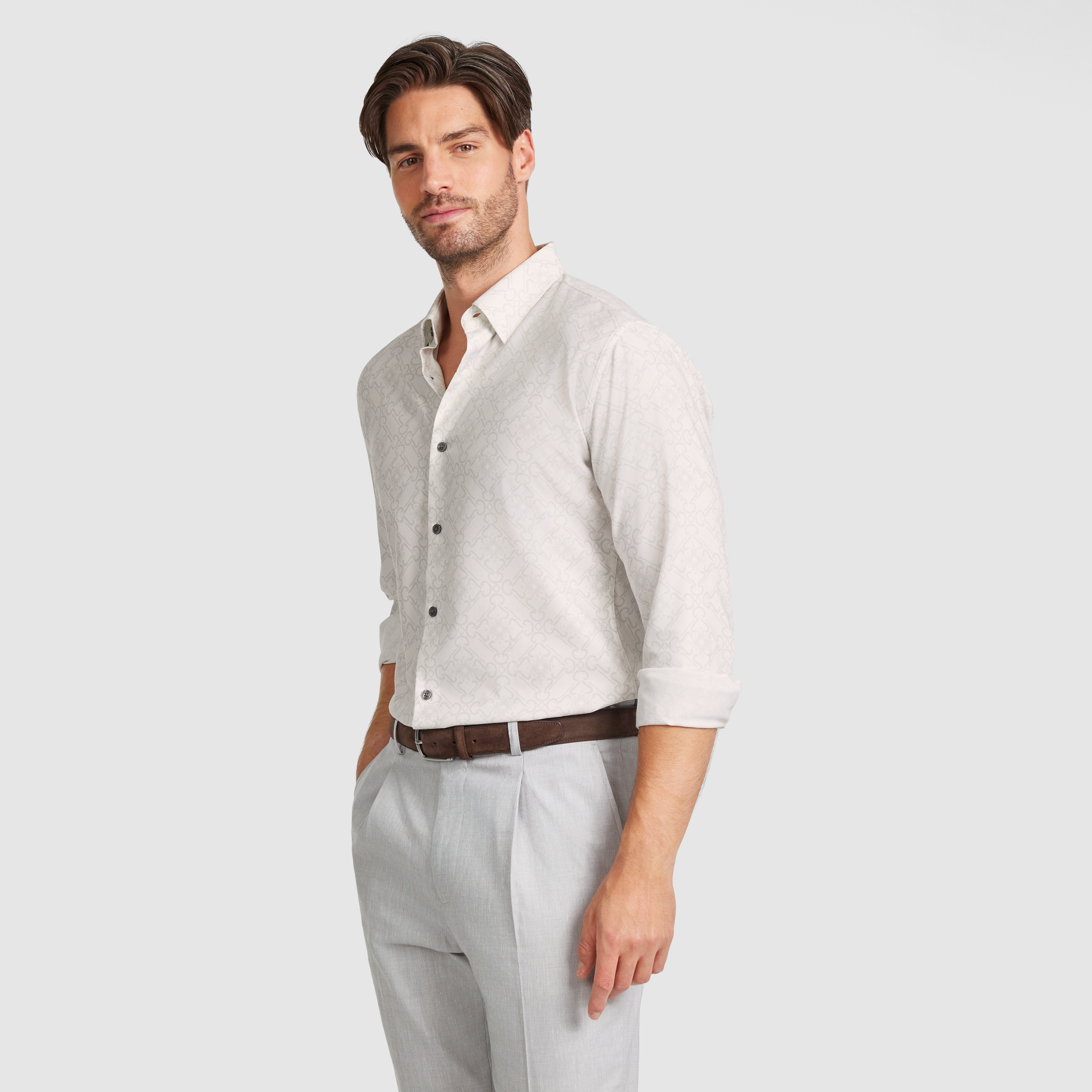 Dusk Slim Bamboo Geo Shirt