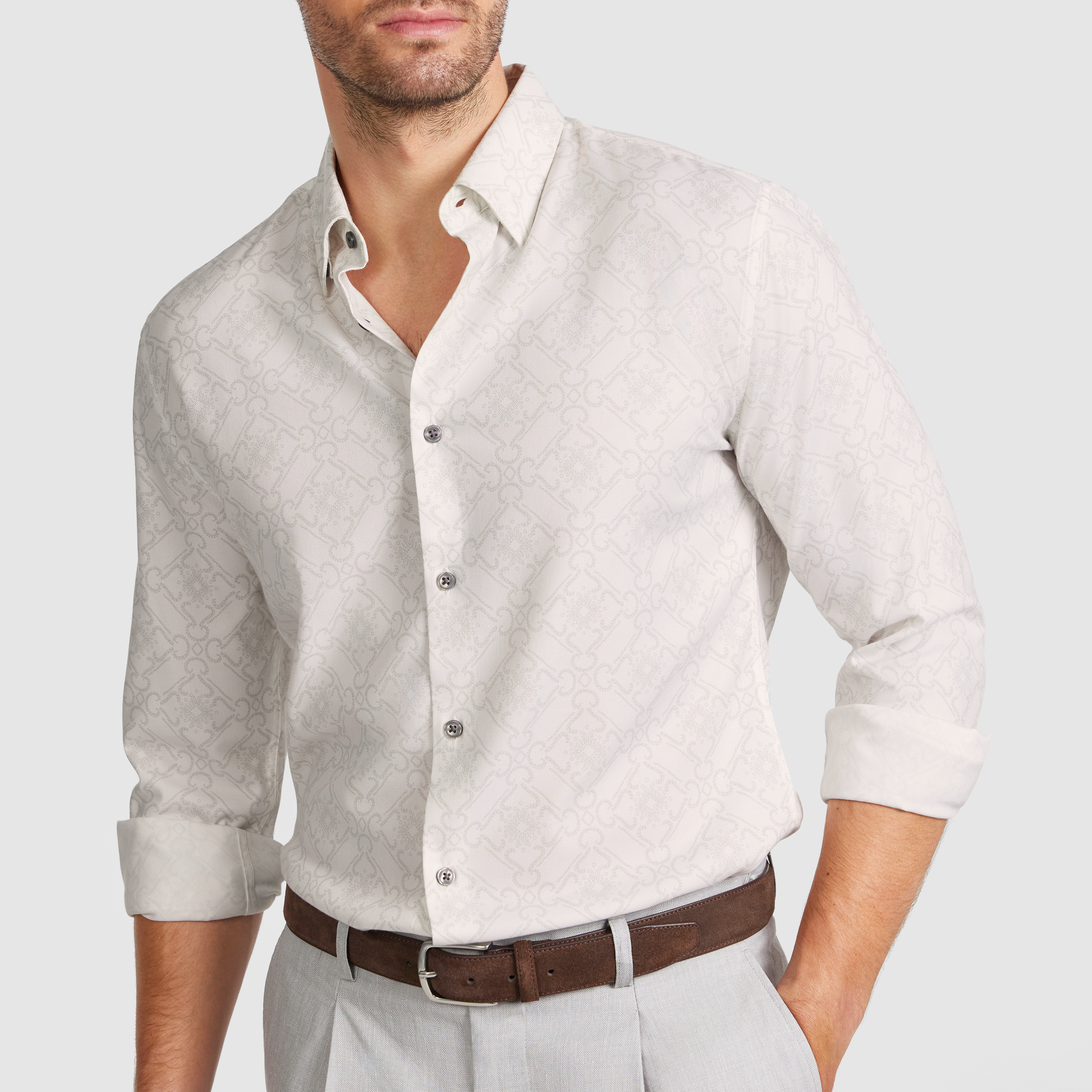 Dusk Slim Bamboo Geo Shirt