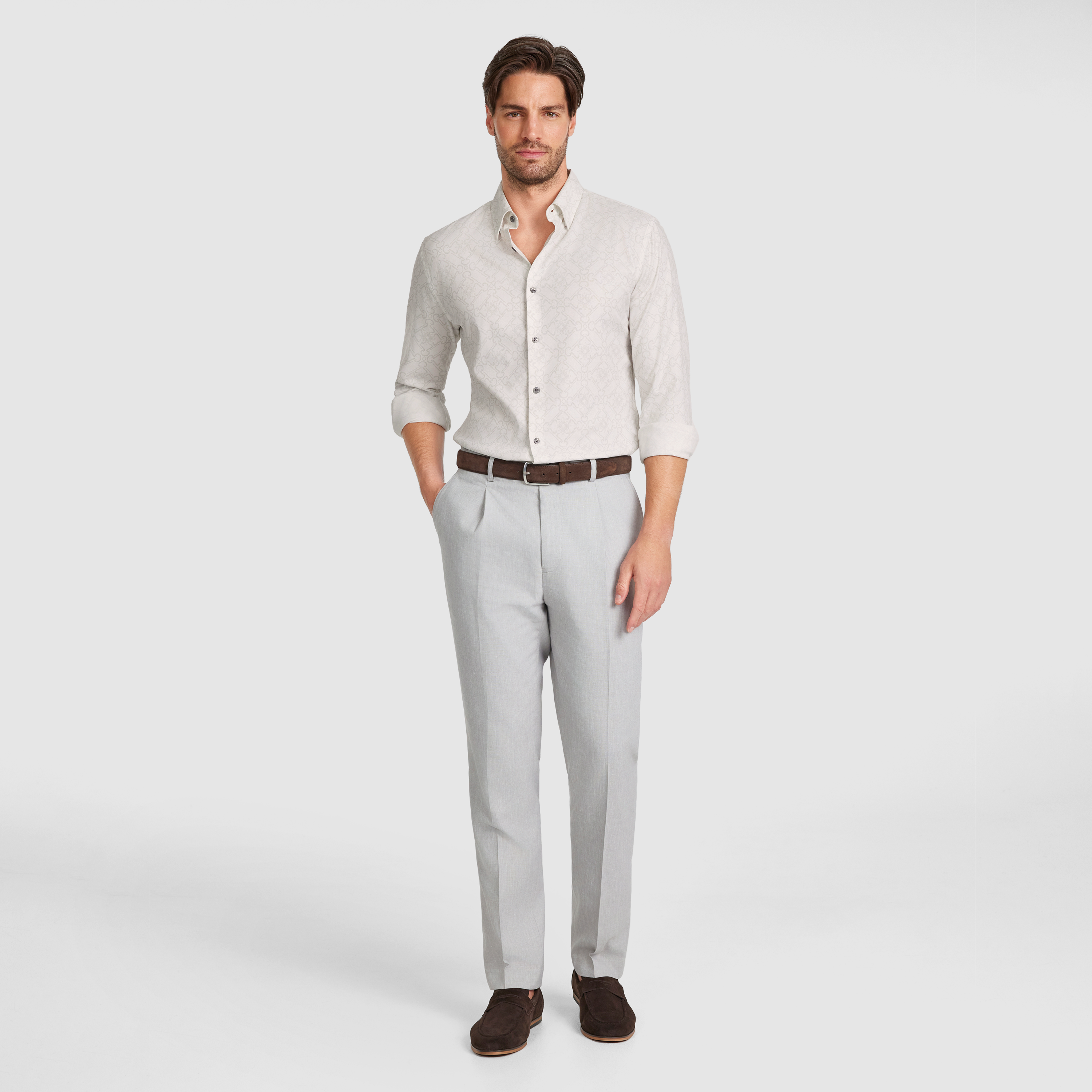 Dusk Slim Bamboo Geo Shirt
