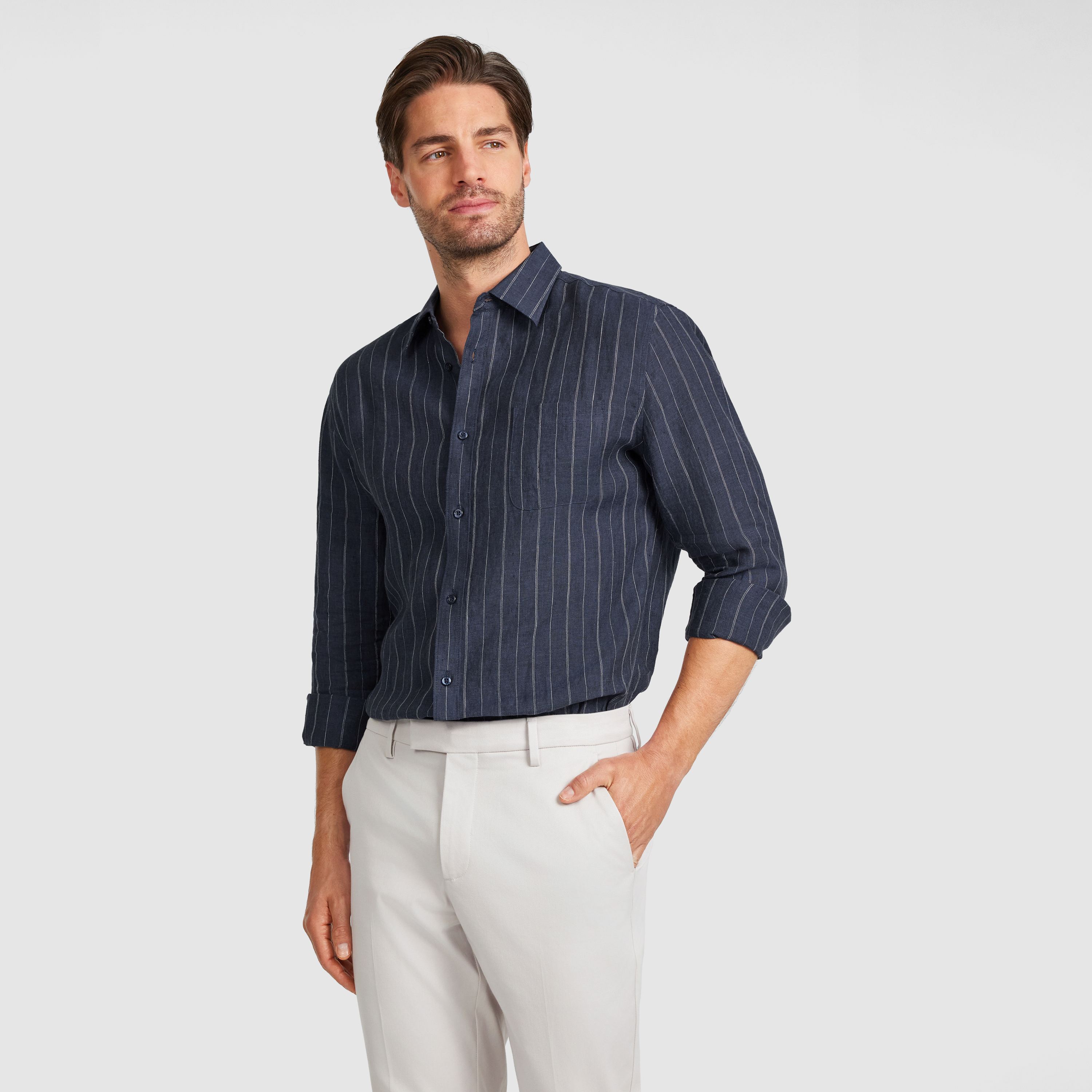 Hamilton Linen Stripe Shirt