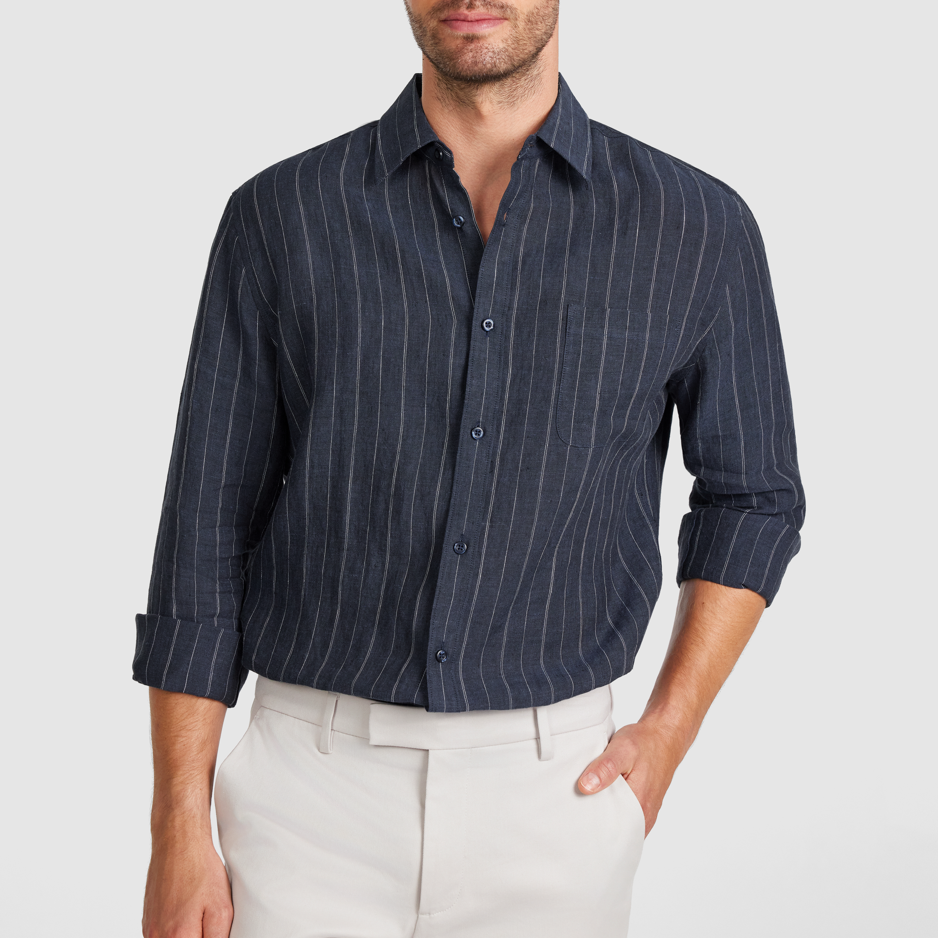 Hamilton Linen Stripe Shirt