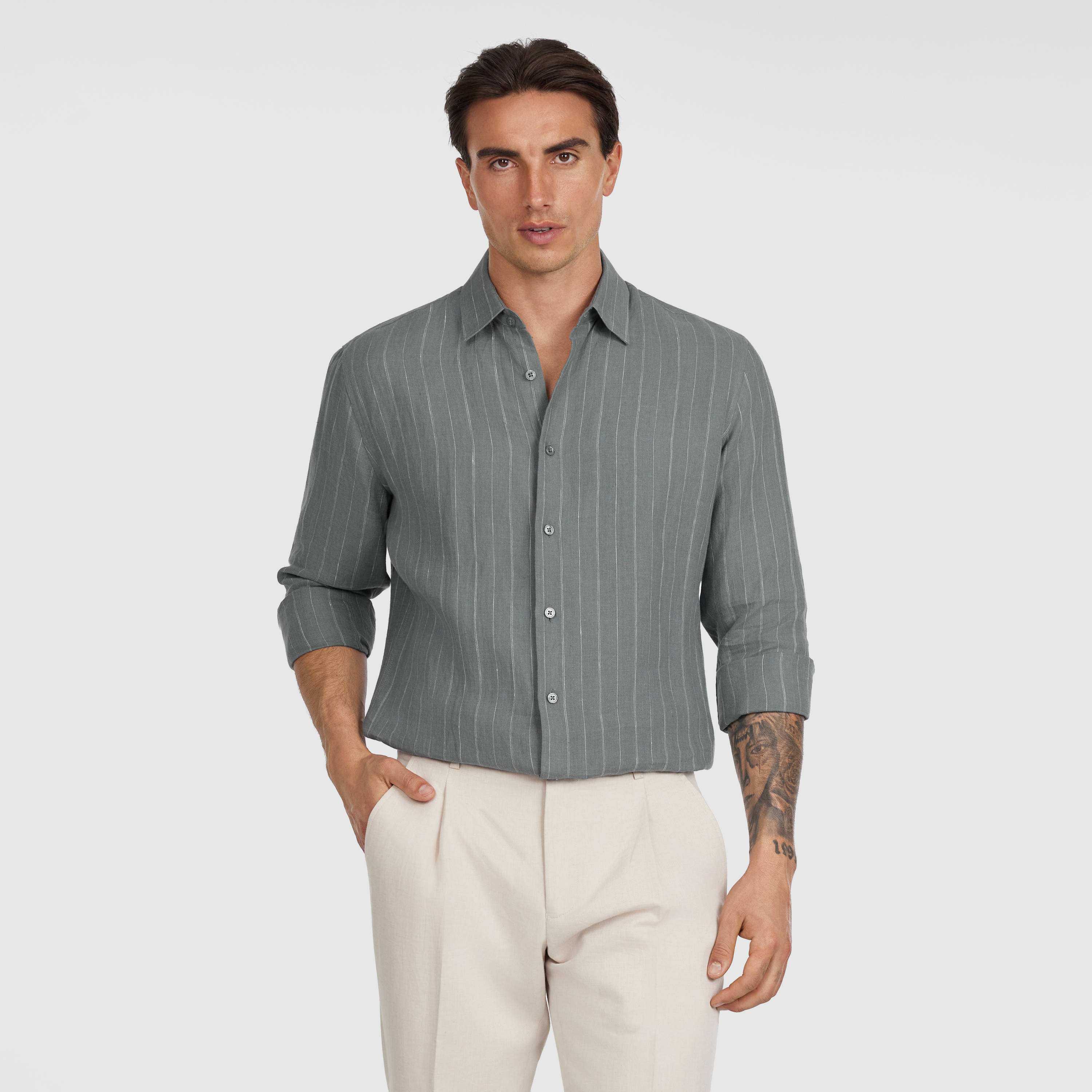 Hamilton Linen Stripe Shirt