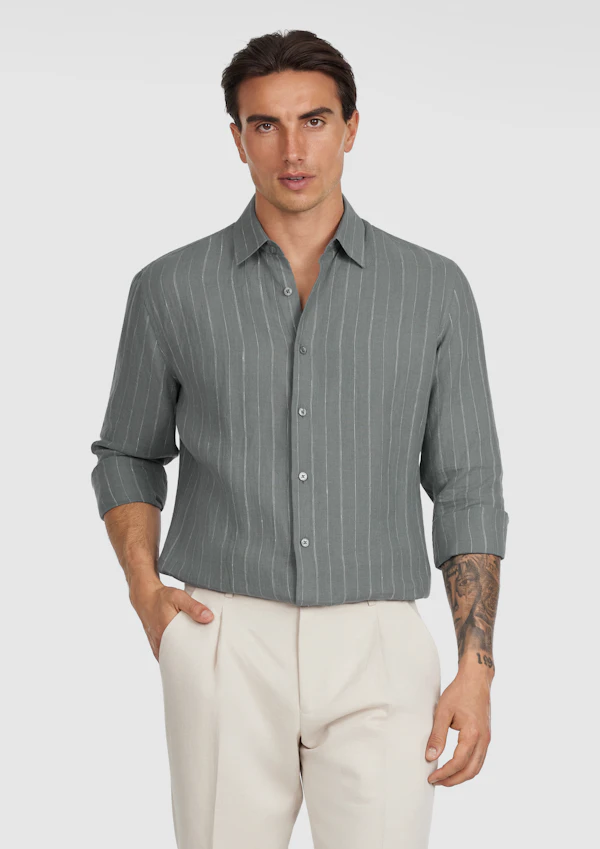 Hamilton Linen Stripe Shirt