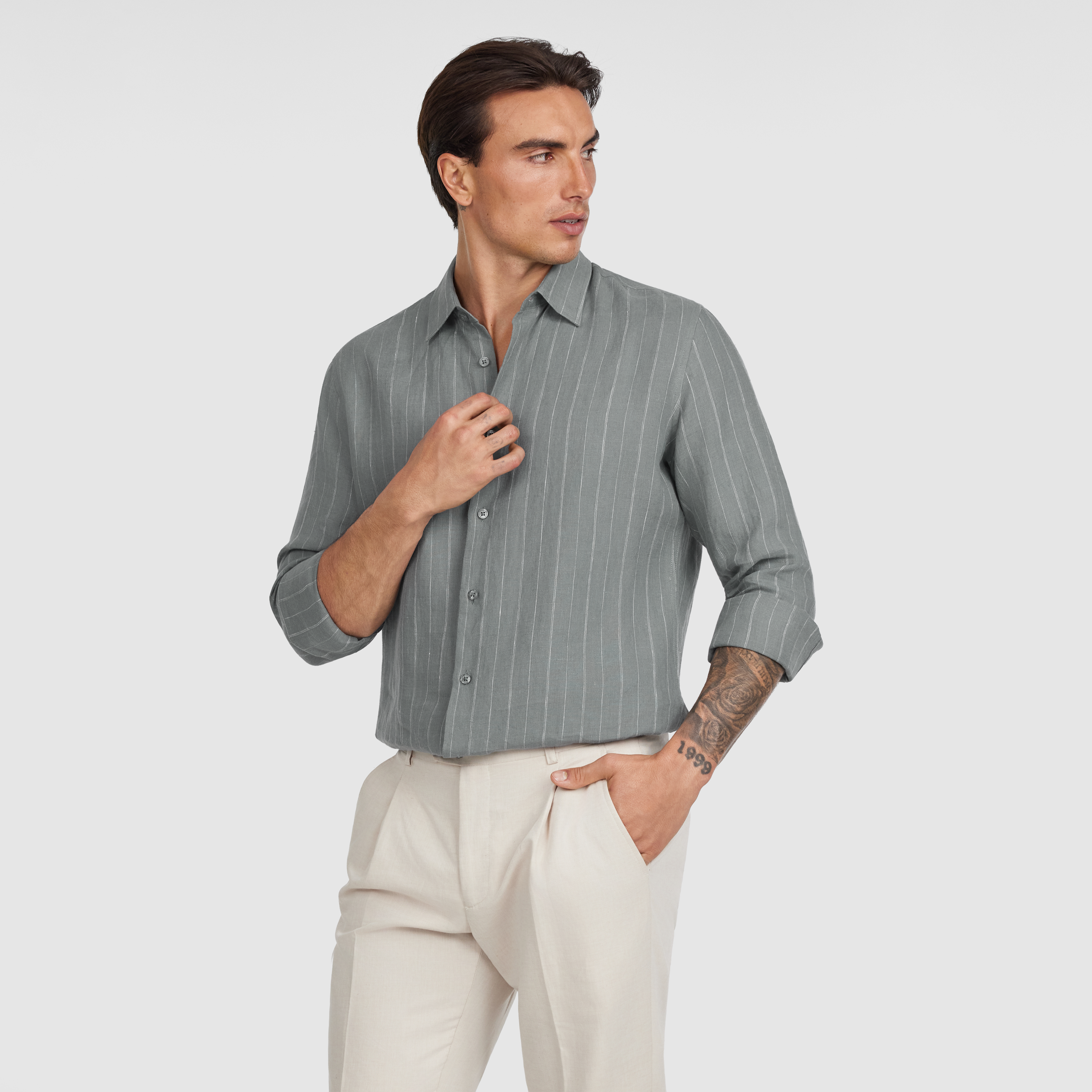 Hamilton Linen Stripe Shirt