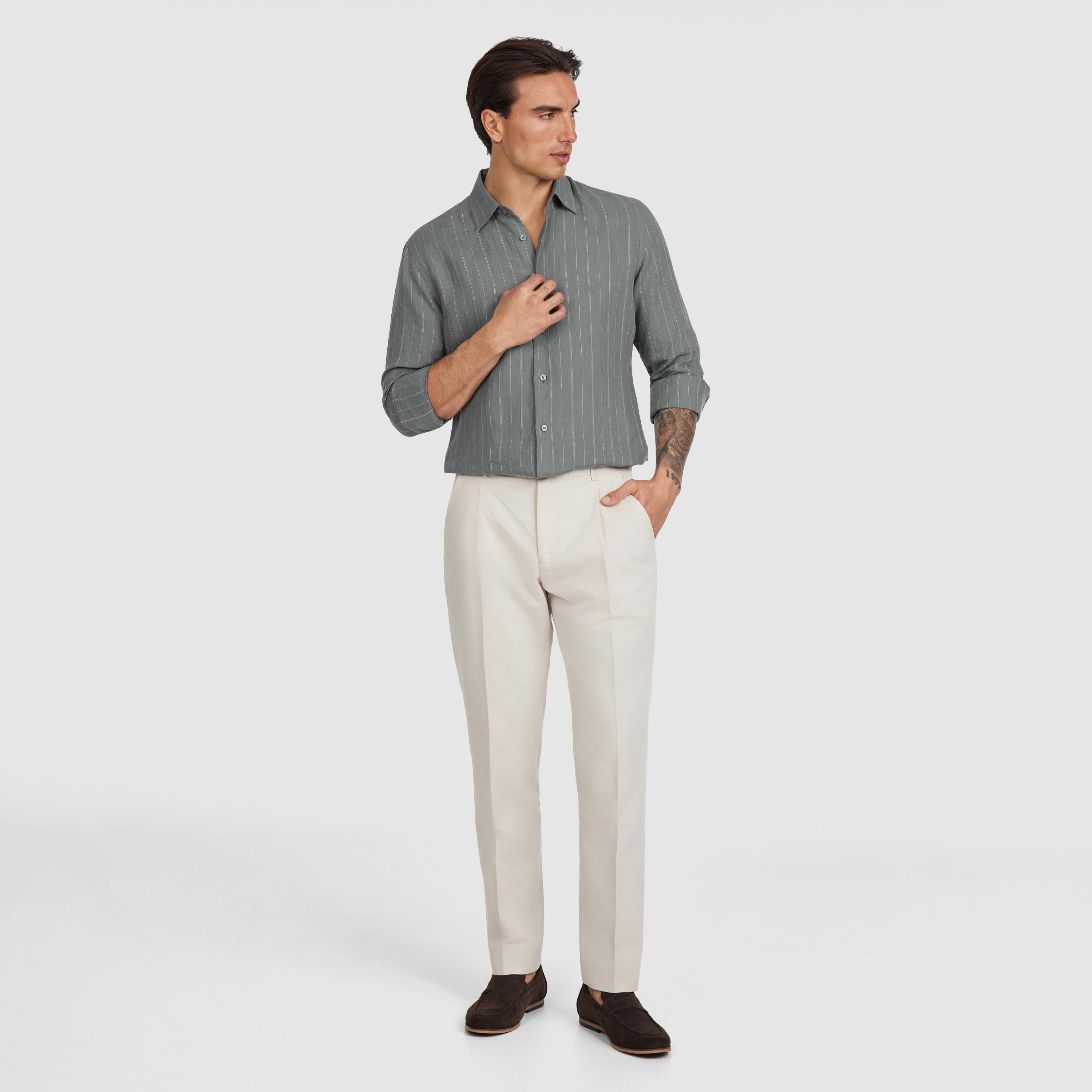 Hamilton Linen Stripe Shirt